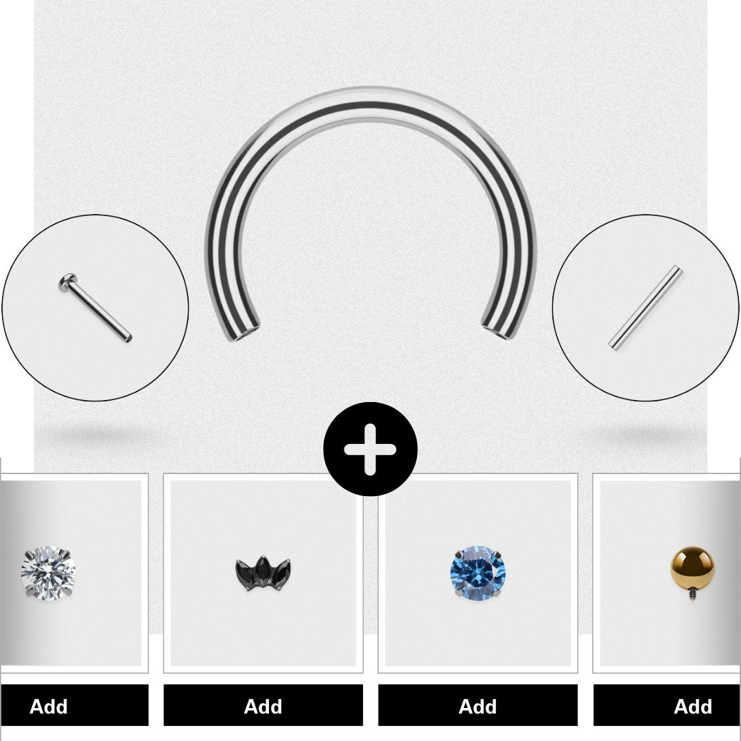 Model With Stretched Ears With Earring Stack