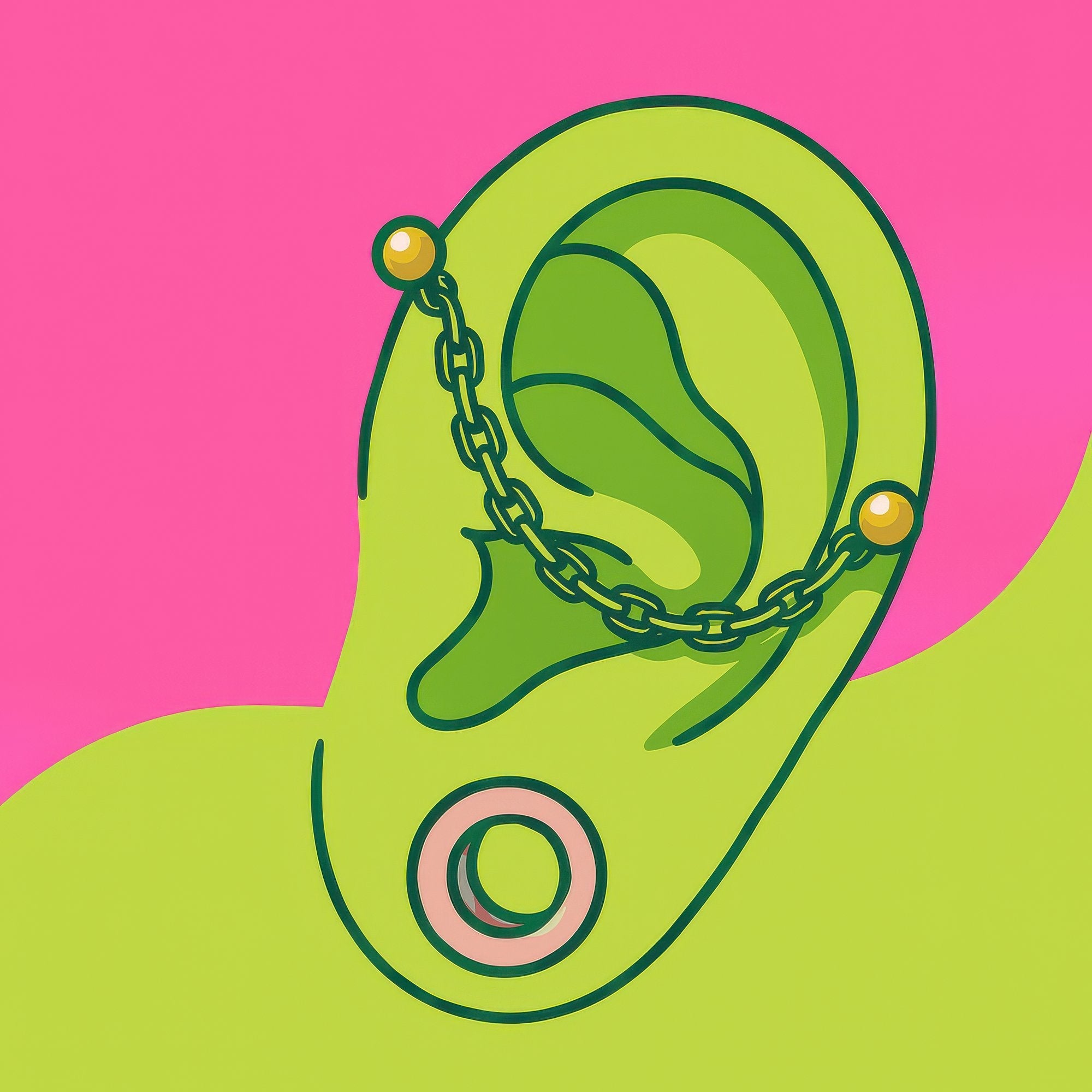 Industrial chain piercing design