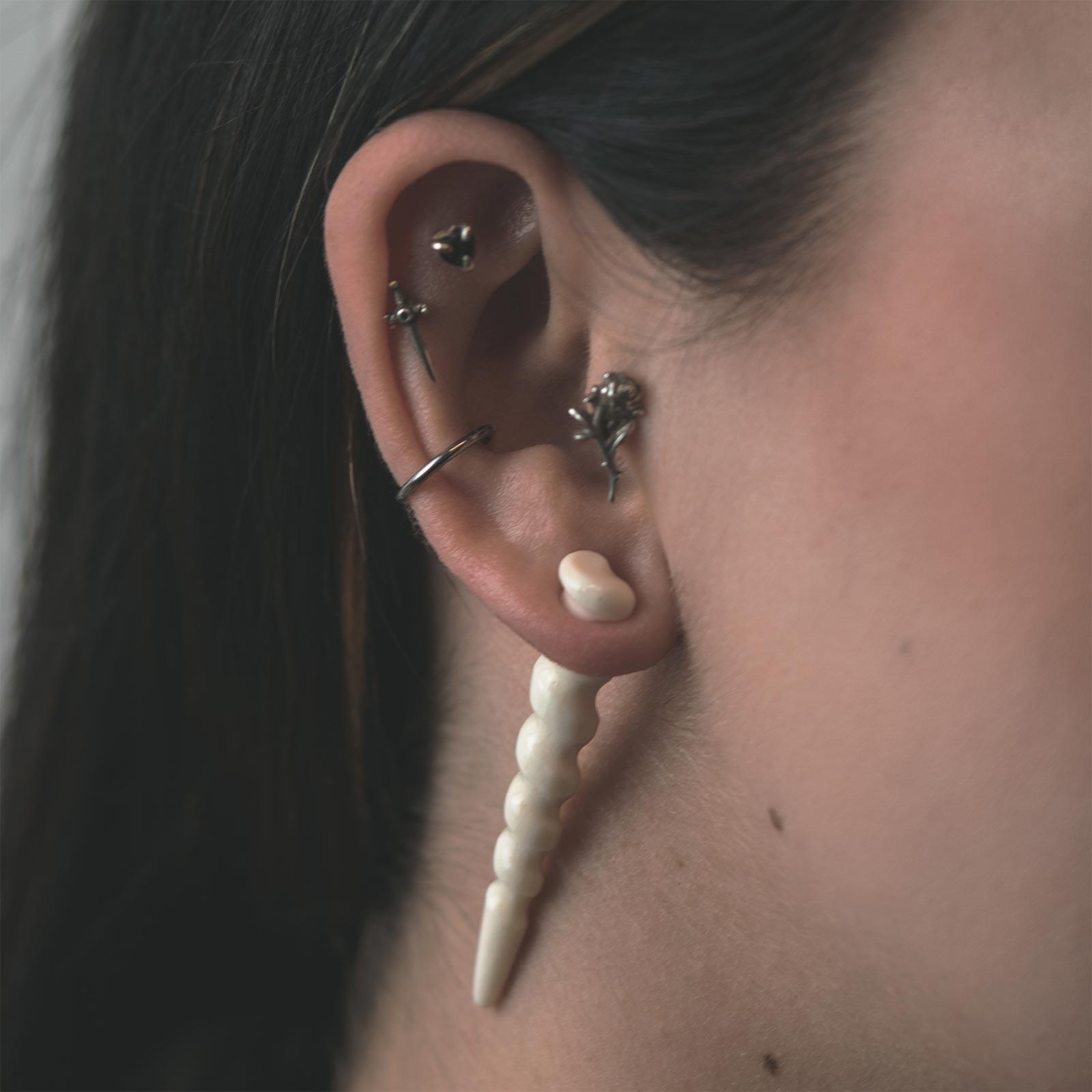 bone twisted ear taper