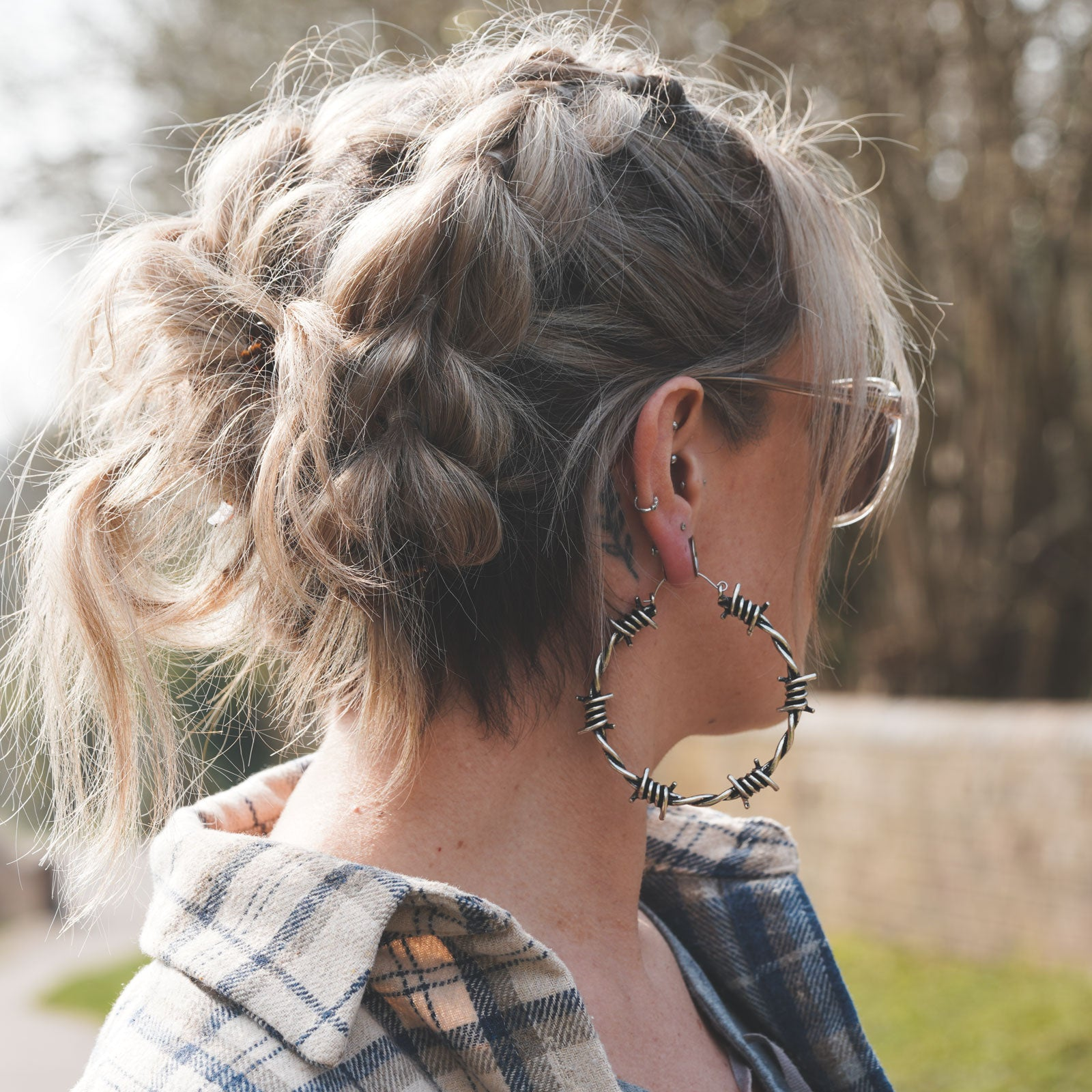 surgical steel plug hoops for ear gauges