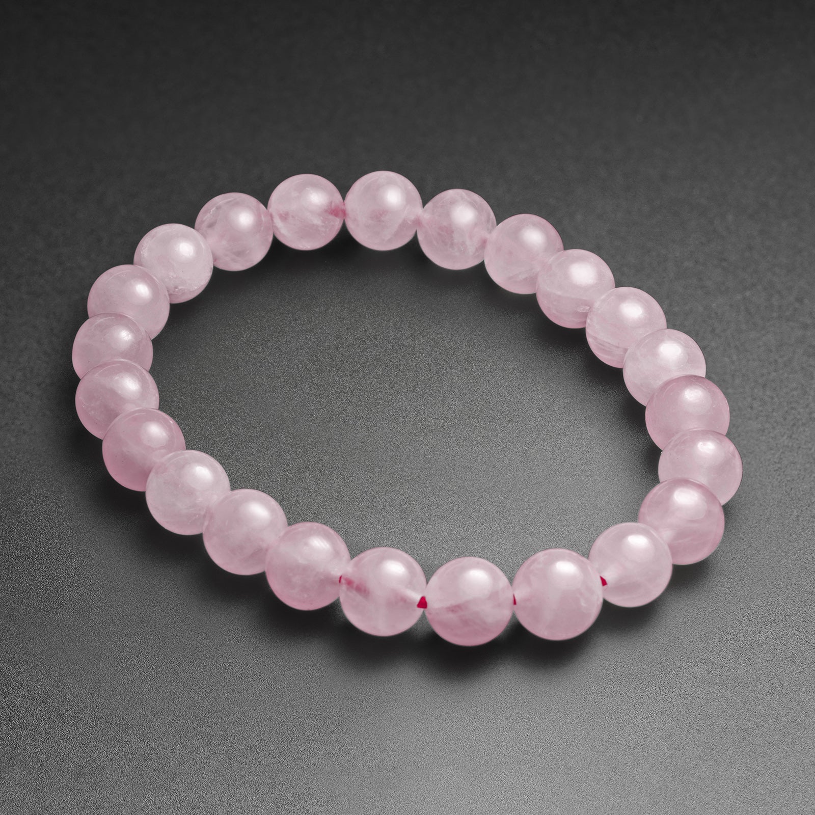 rose quartz bead bracelet