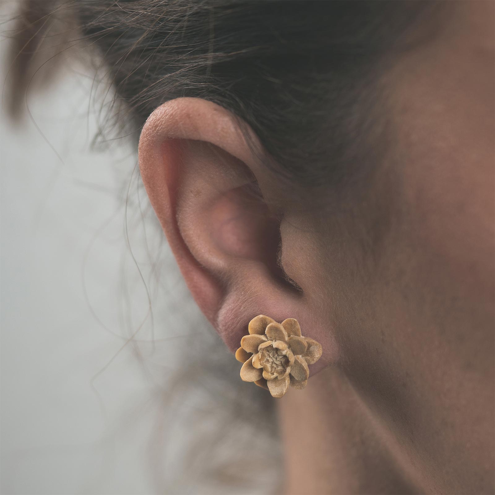 wooden carved earrings