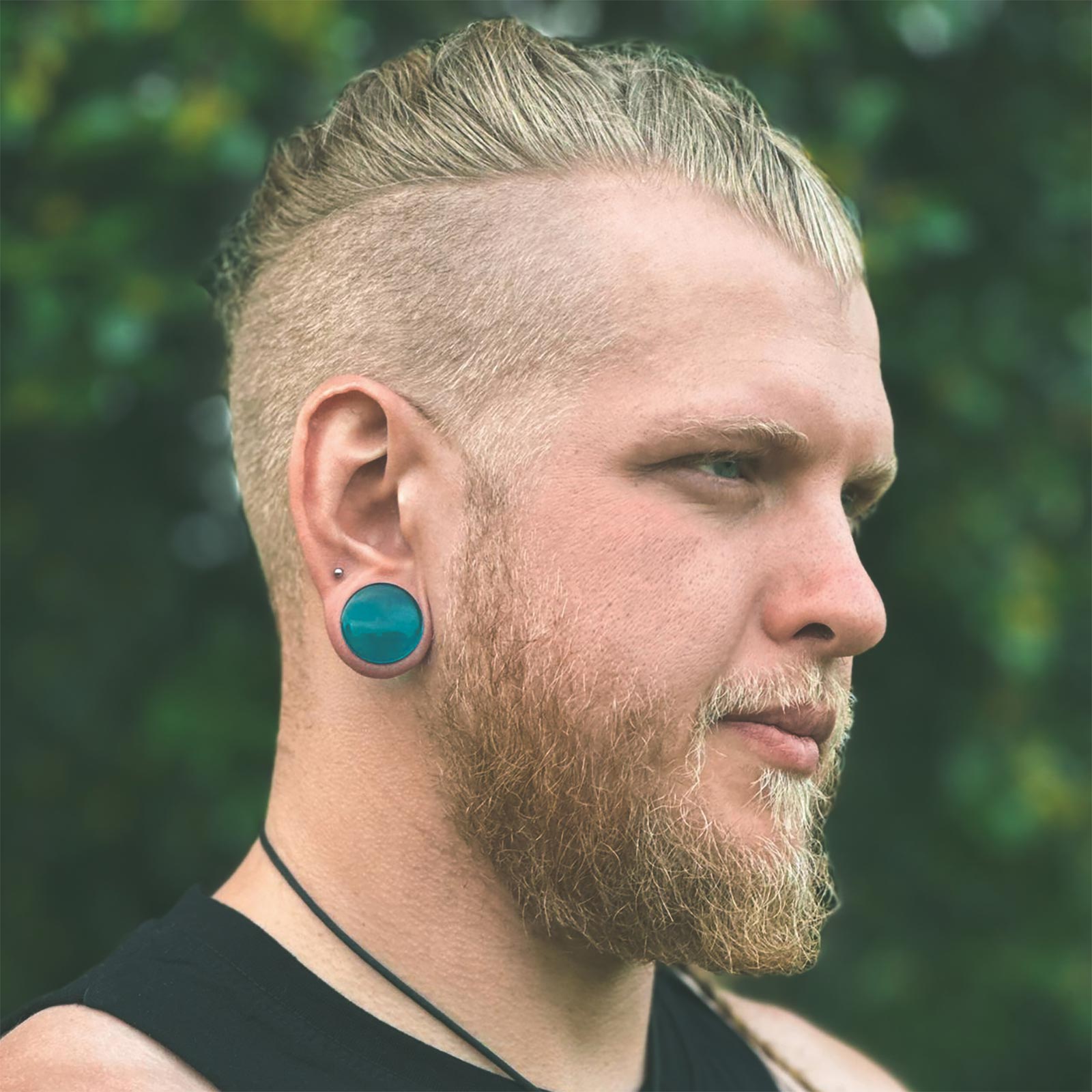 Aqua Glass Double Flare Convex Plug Model Shot