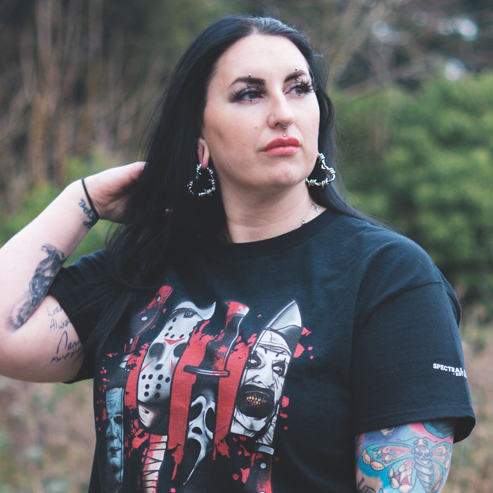 Barbed Wire Heart Surgical Steel Ear Weight Model Shot Two