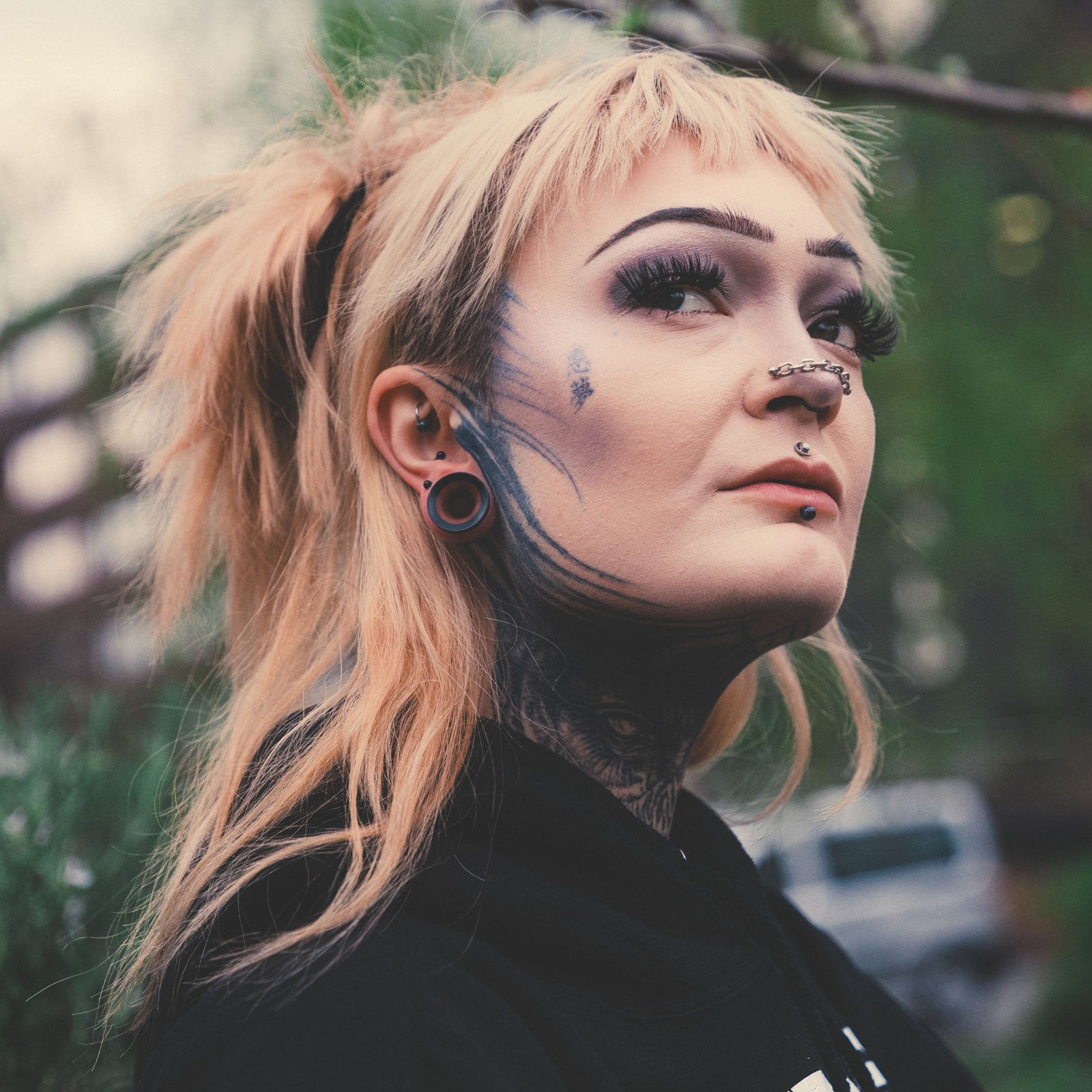 Black Areng Wood Double Flare Concave Tunnel With Saba Wood Inlay Model Shot