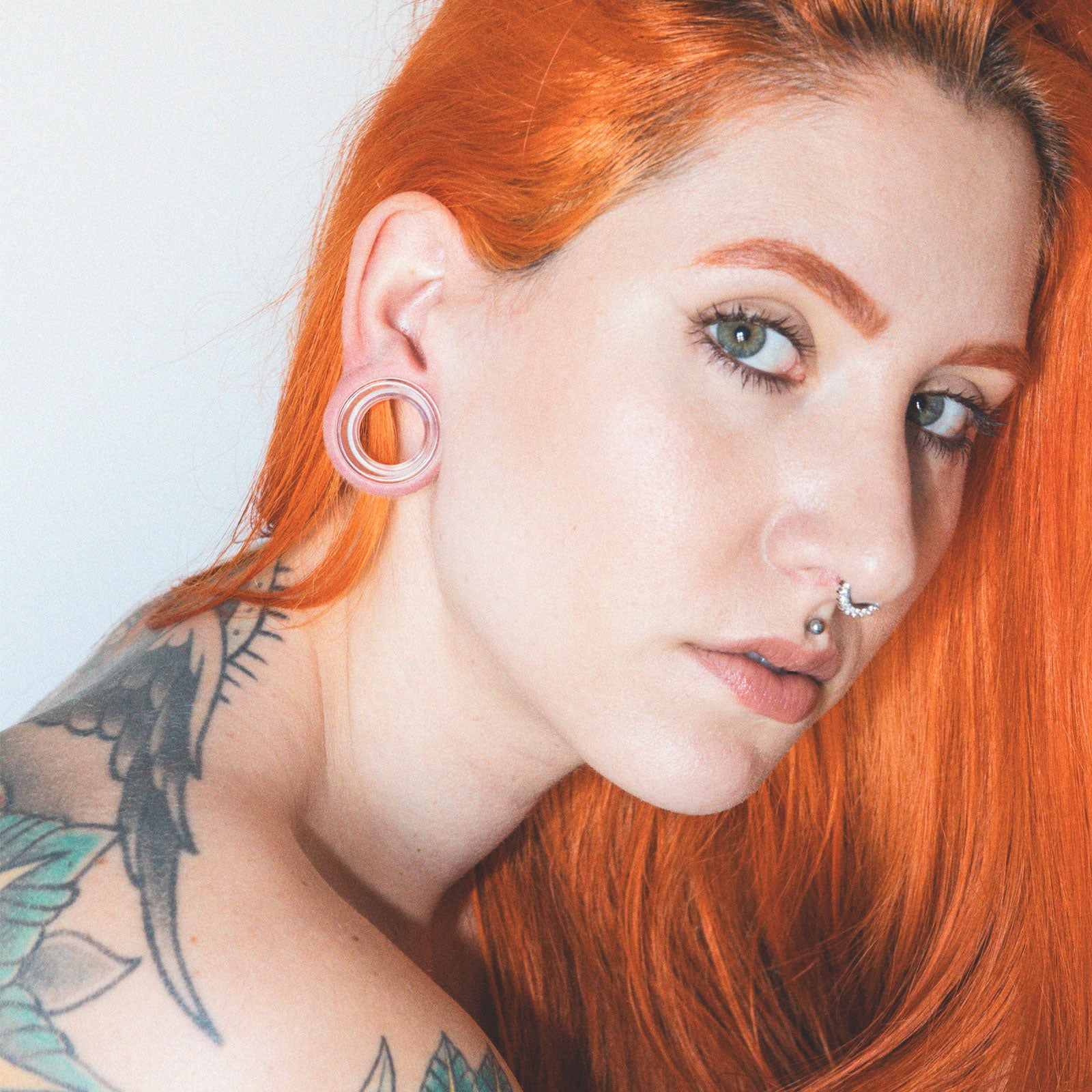 Clear Glass Double Flare Concave Tunnel Model Shot Side Shot