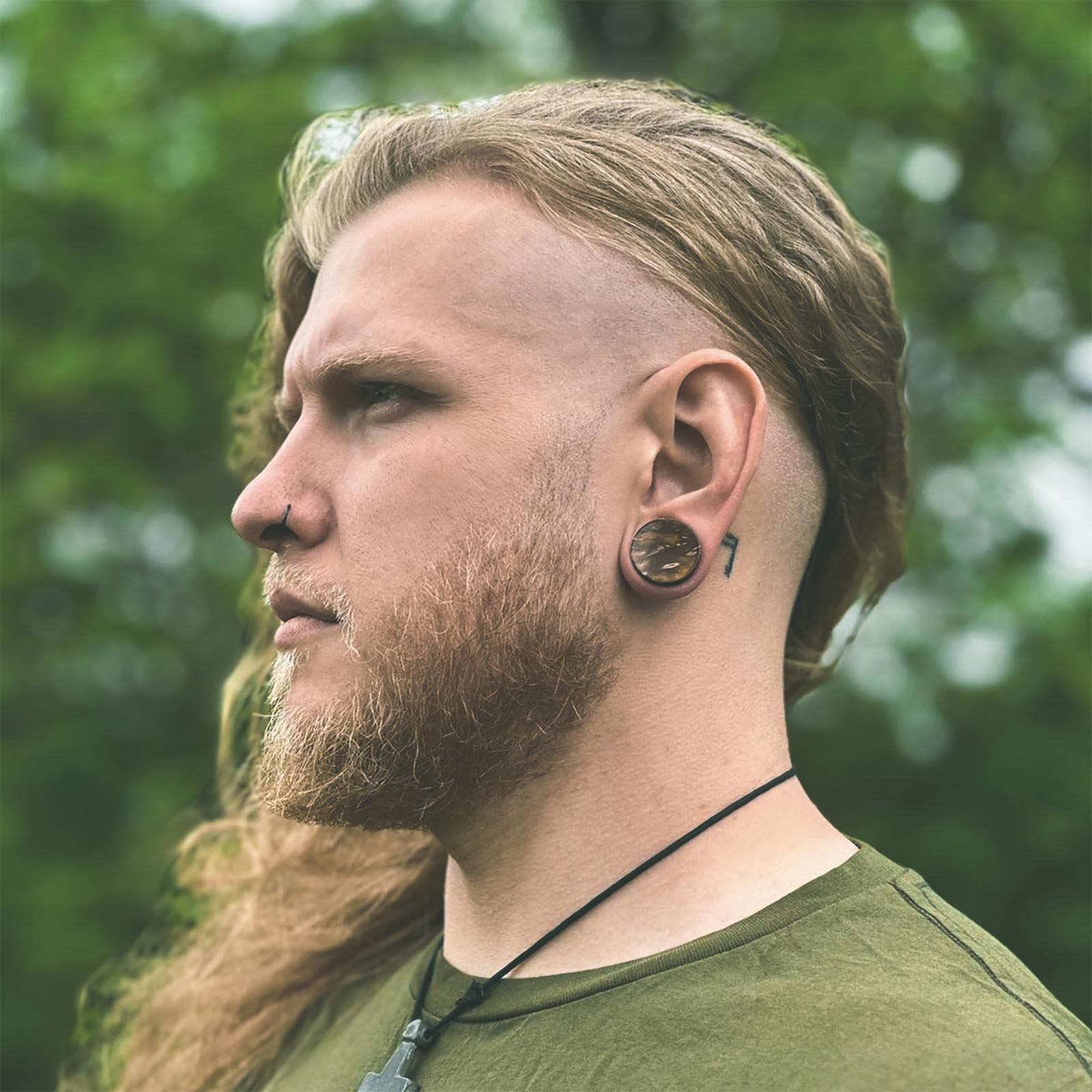 Coconut Shell Double Flare Concave Plug Model Shot