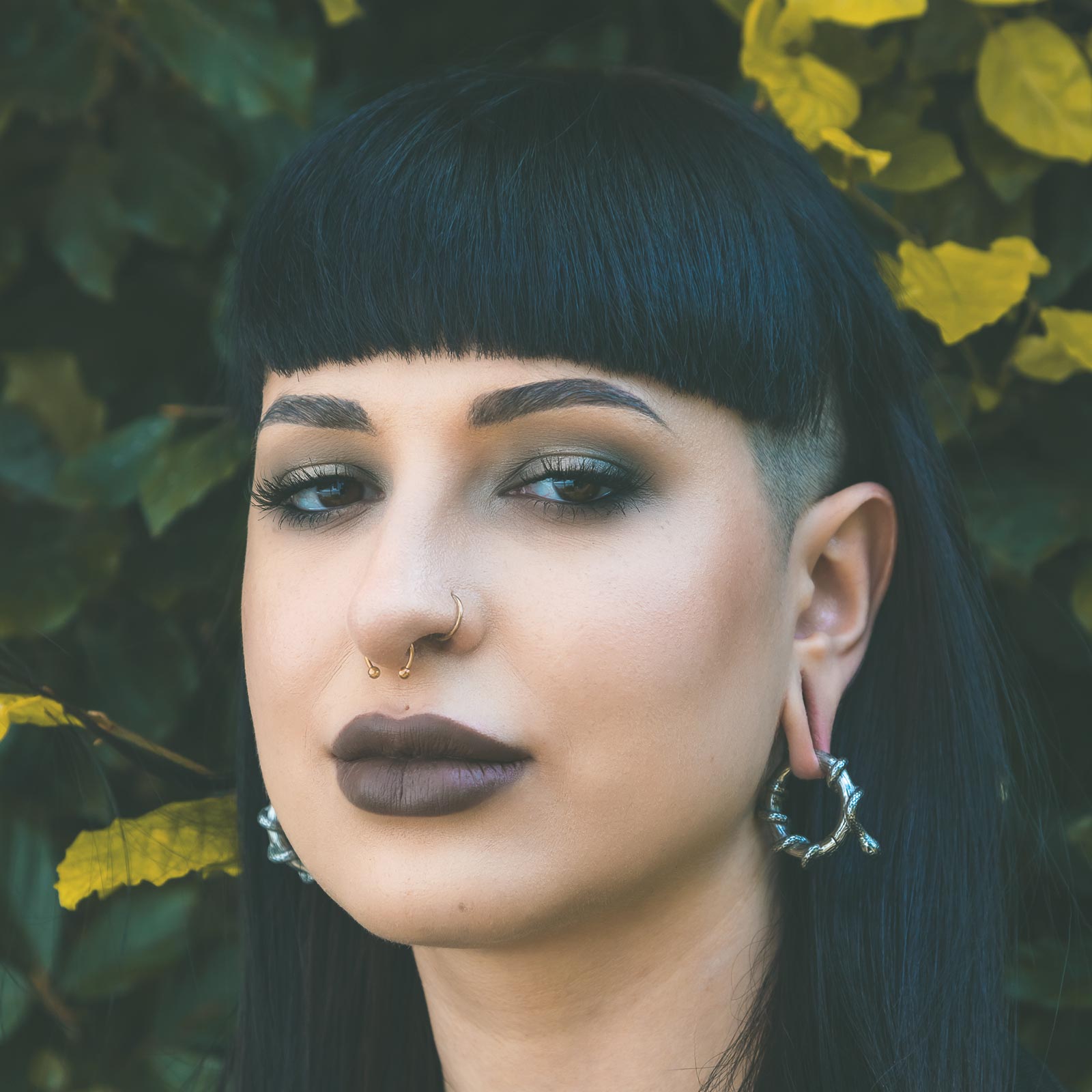 Coiled Snake Surgical Steel Magnetic Ear Weight Model Shot