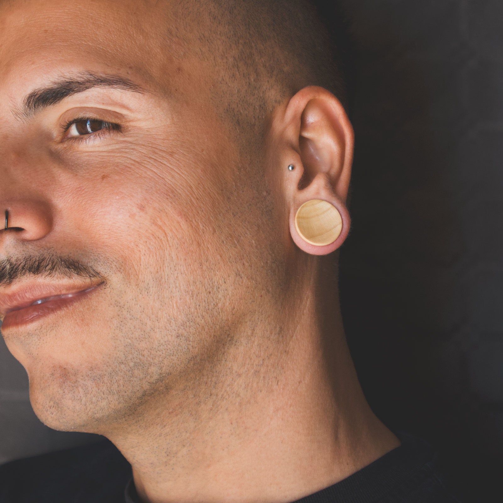 Crocodile Wood Double Flare Concave Plug Model Shot Two