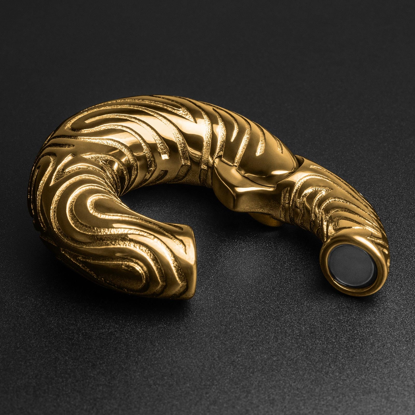 Engraved ID Print Gold PVD Magnetic Ear Weight