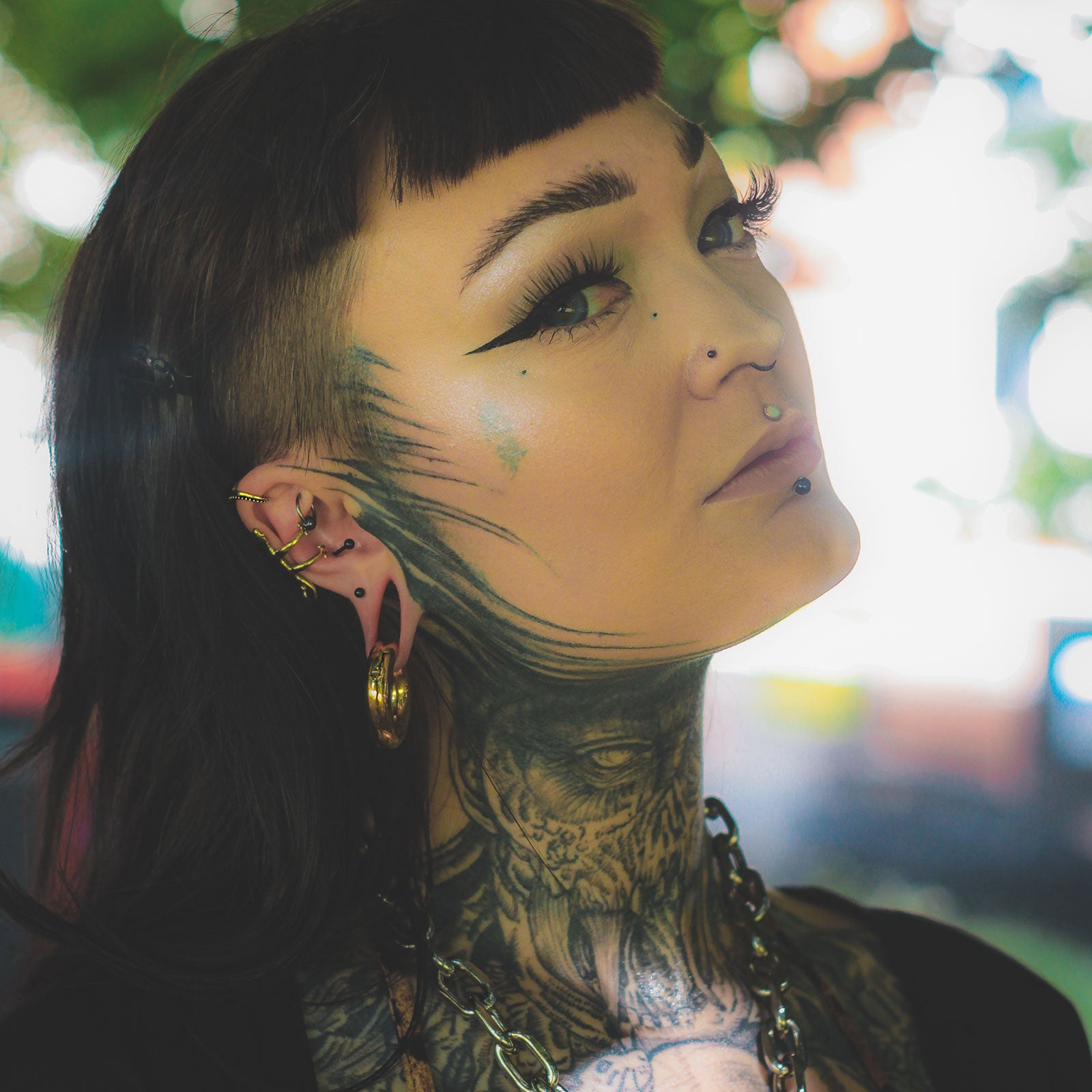 Gold PVD Magnetic Hoop Ear Weight Model Shot