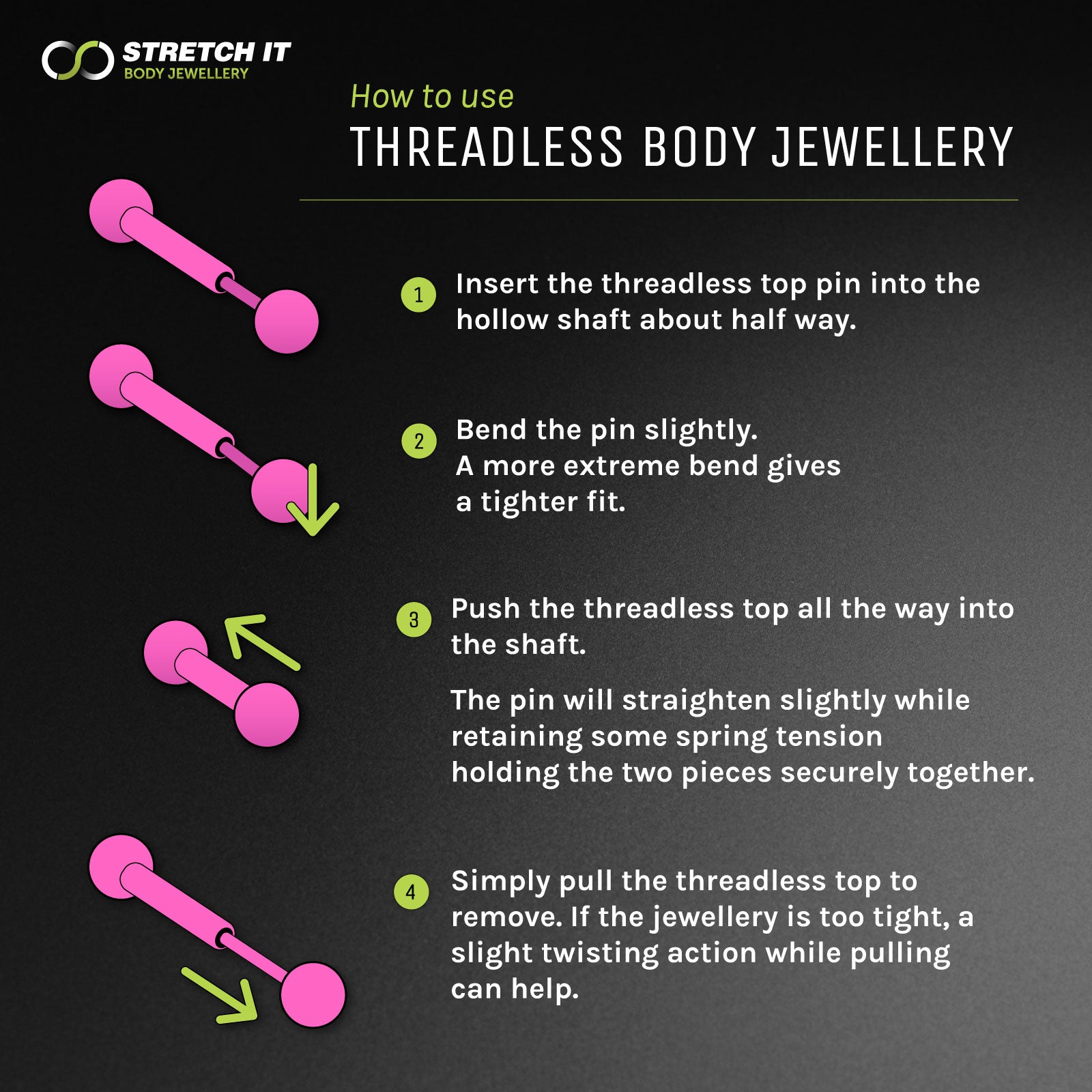 Bezel Set Jewelled Rose Gold PVD Titanium Threadless Top