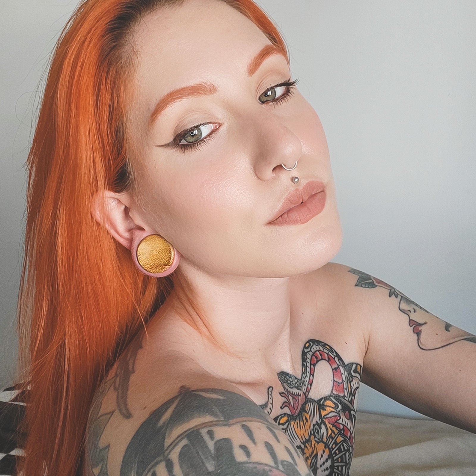 Jackfruit Wood Double Flare Concave Plug Model Shot