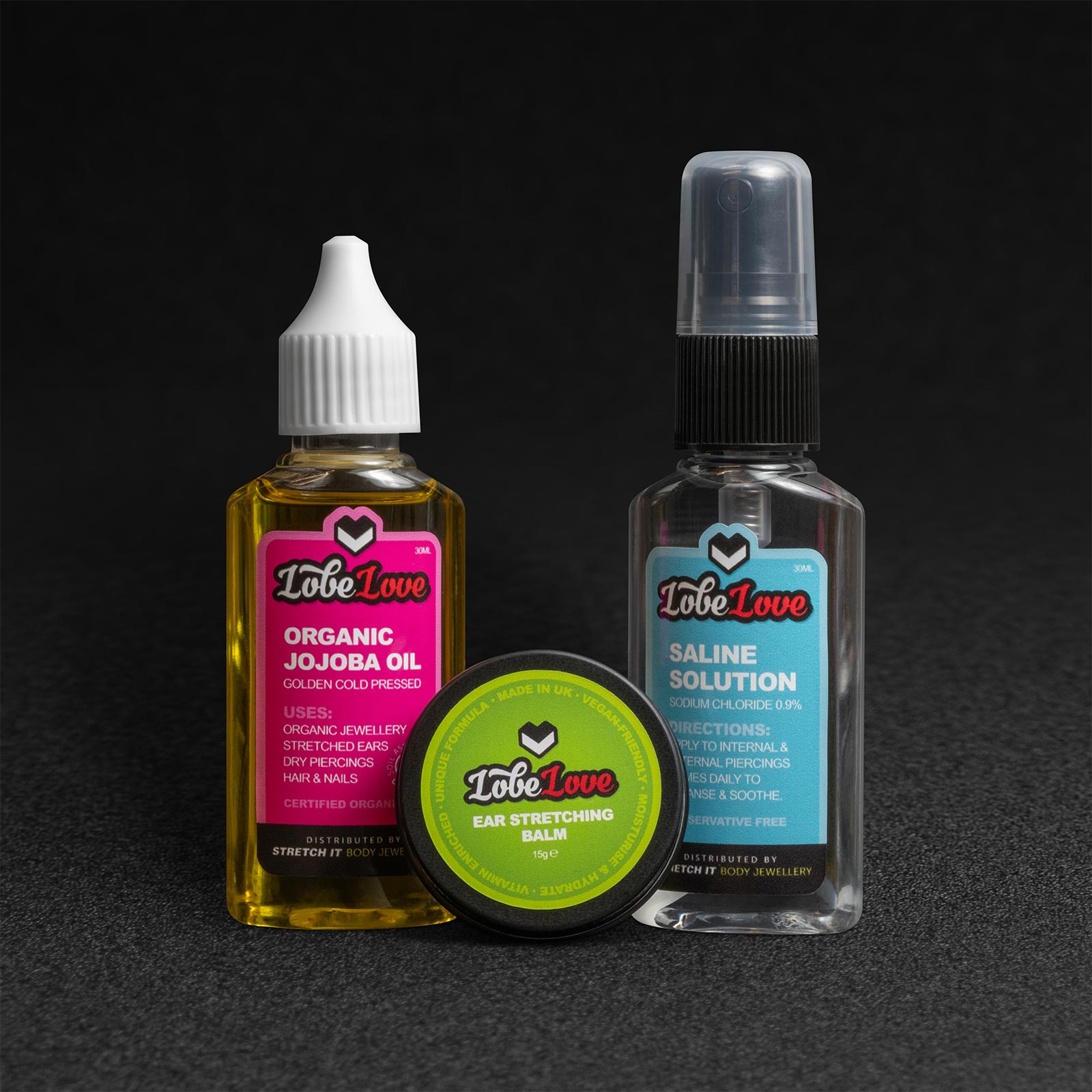 lobelove ear stretching aftercare trio