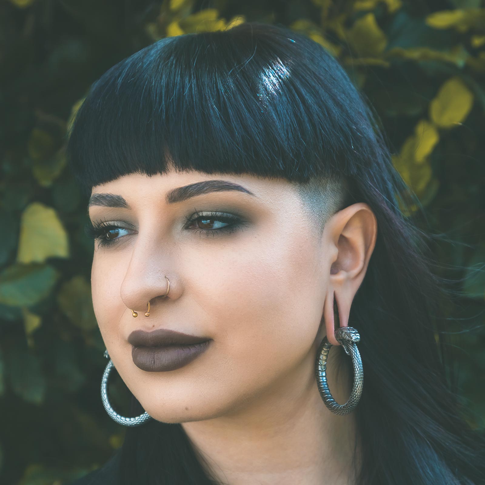 Ouroboros Snake Surgical Steel Magnetic Ear Weight Model Shot