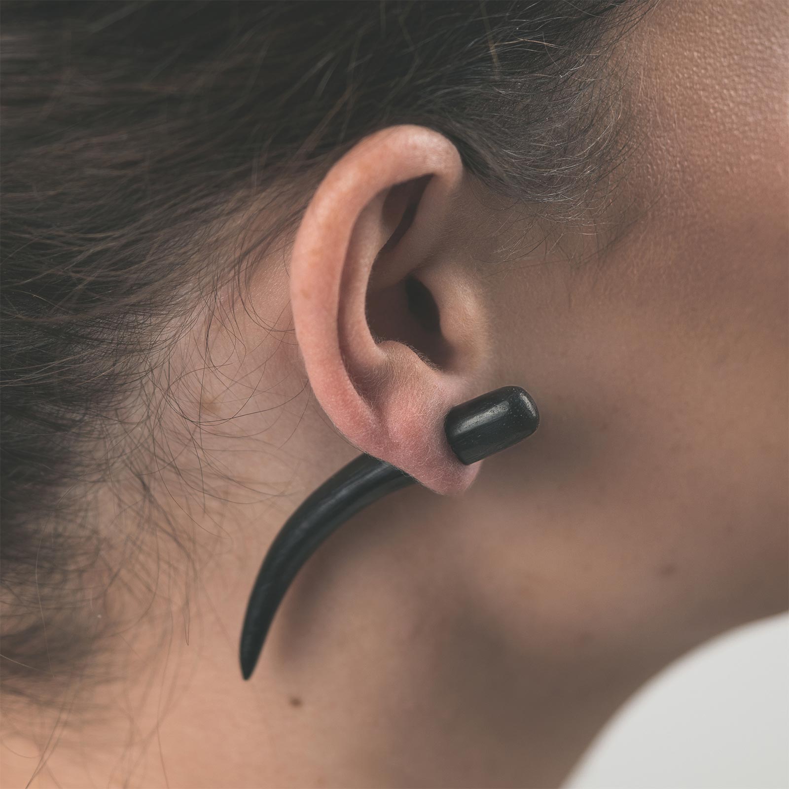 Painted Narra Wood Fake Gauge Curved Taper Model Shot