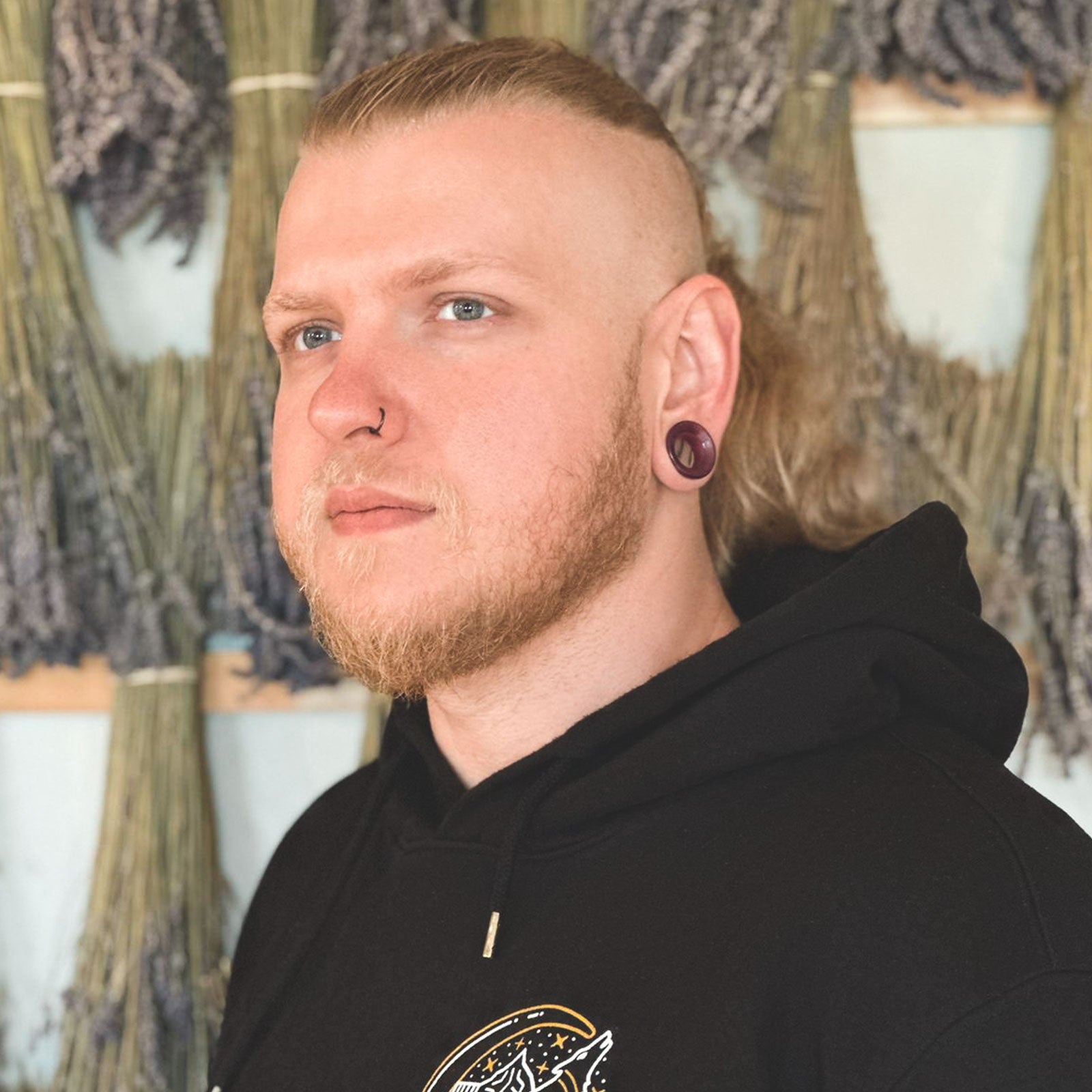 Purple Cat's Eye Glass Double Flare Concave Tunnel Model Shot