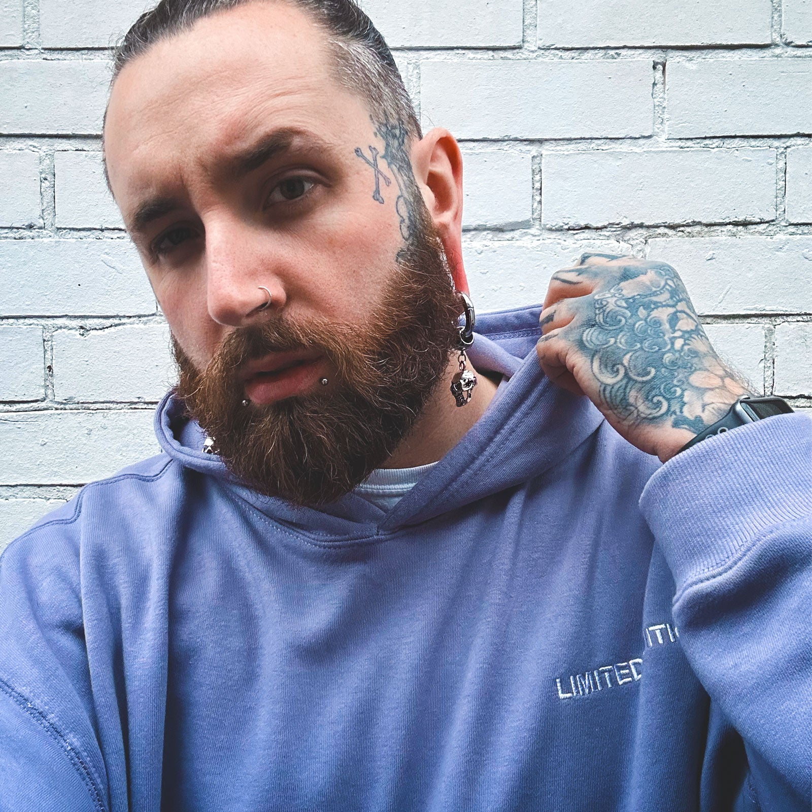 Skull Hanger Surgical Steel Magnetic Ear Weight Model Shot