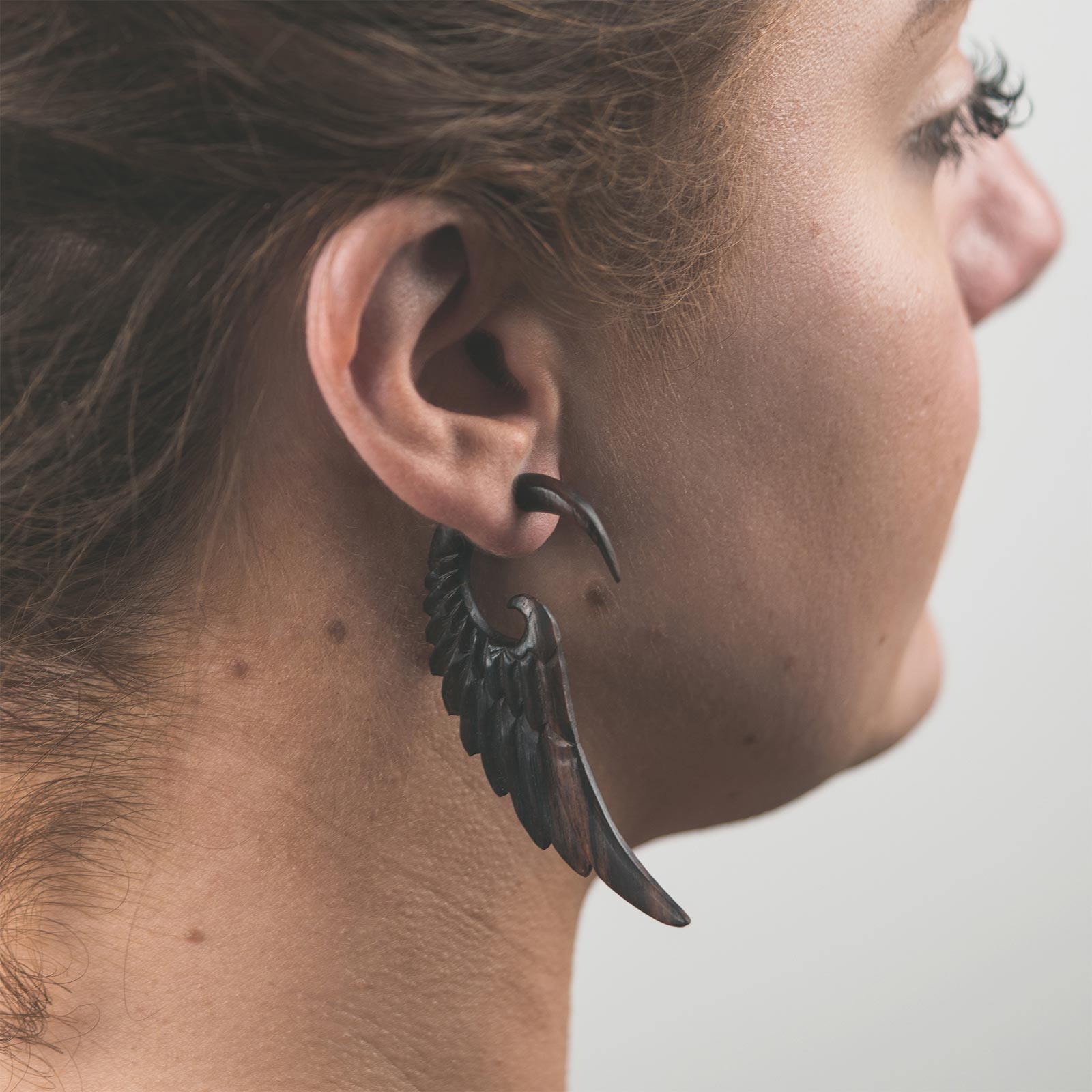 Sono Wood Fake Gauge Angel Wing Model Shot