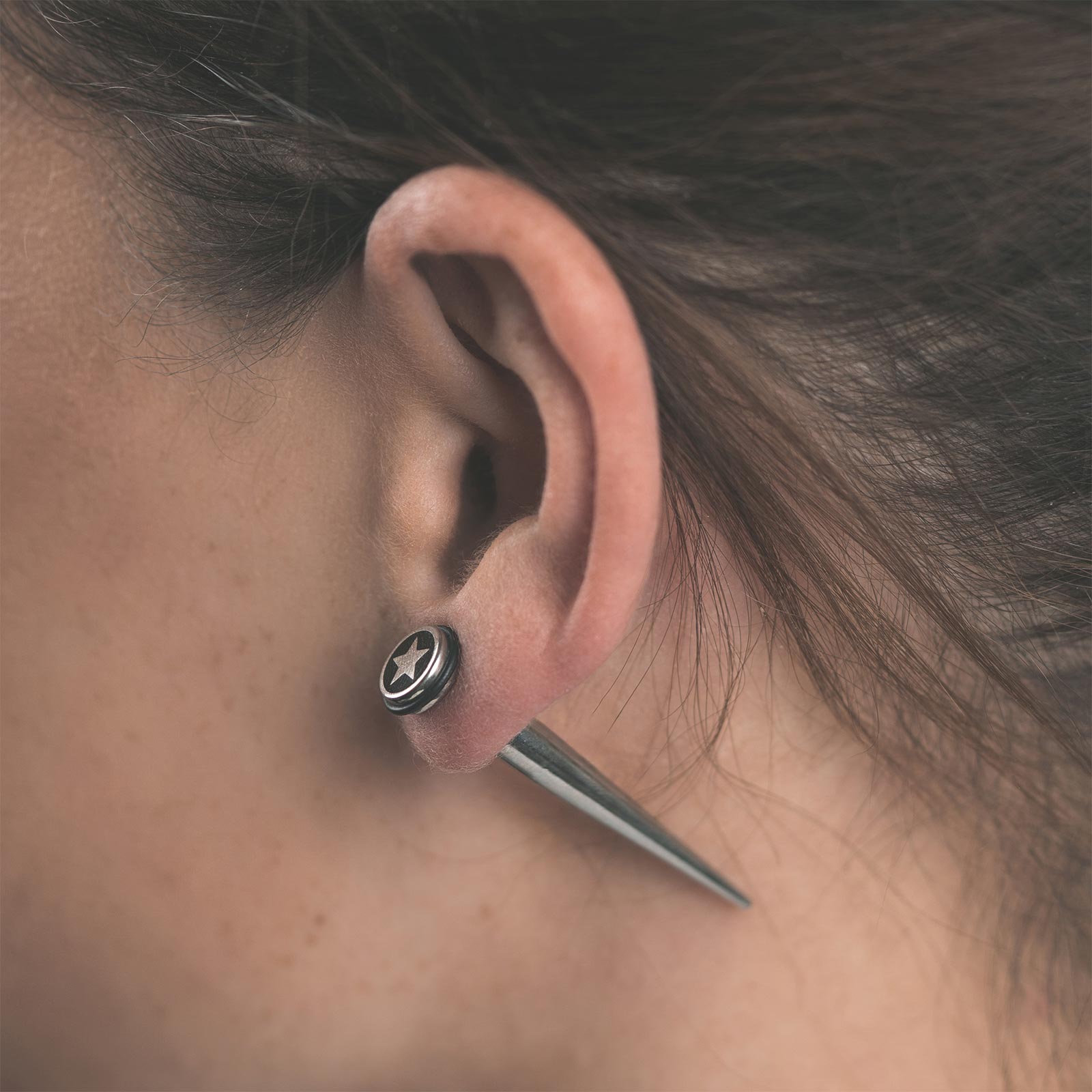 Star Design Surgical Steel Fake Gauge Taper Model Shot