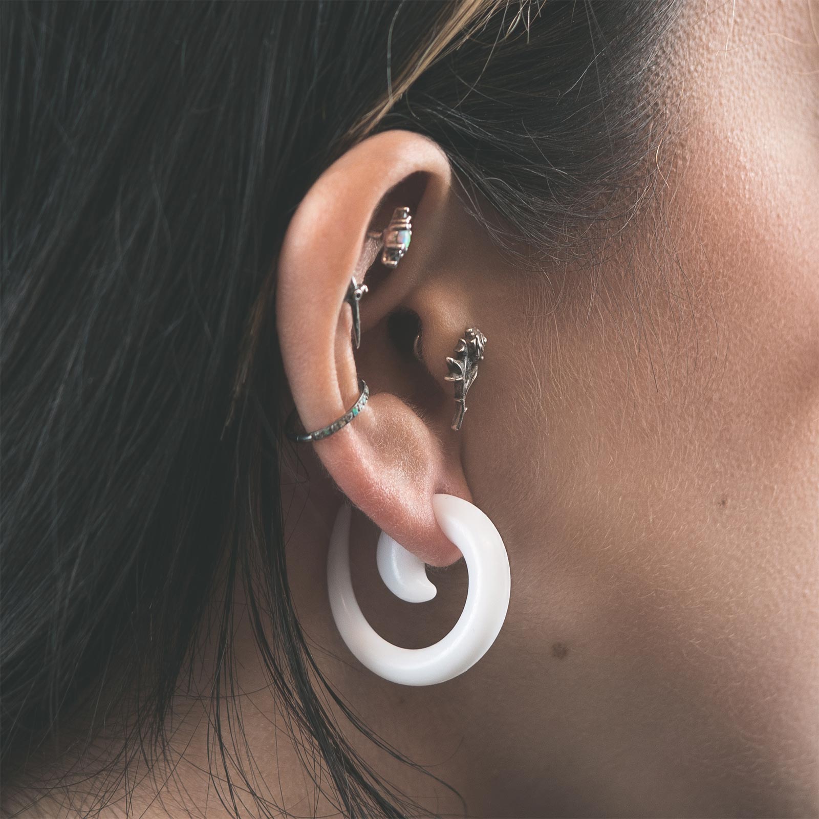 White Acrylic Spiral Model Shot