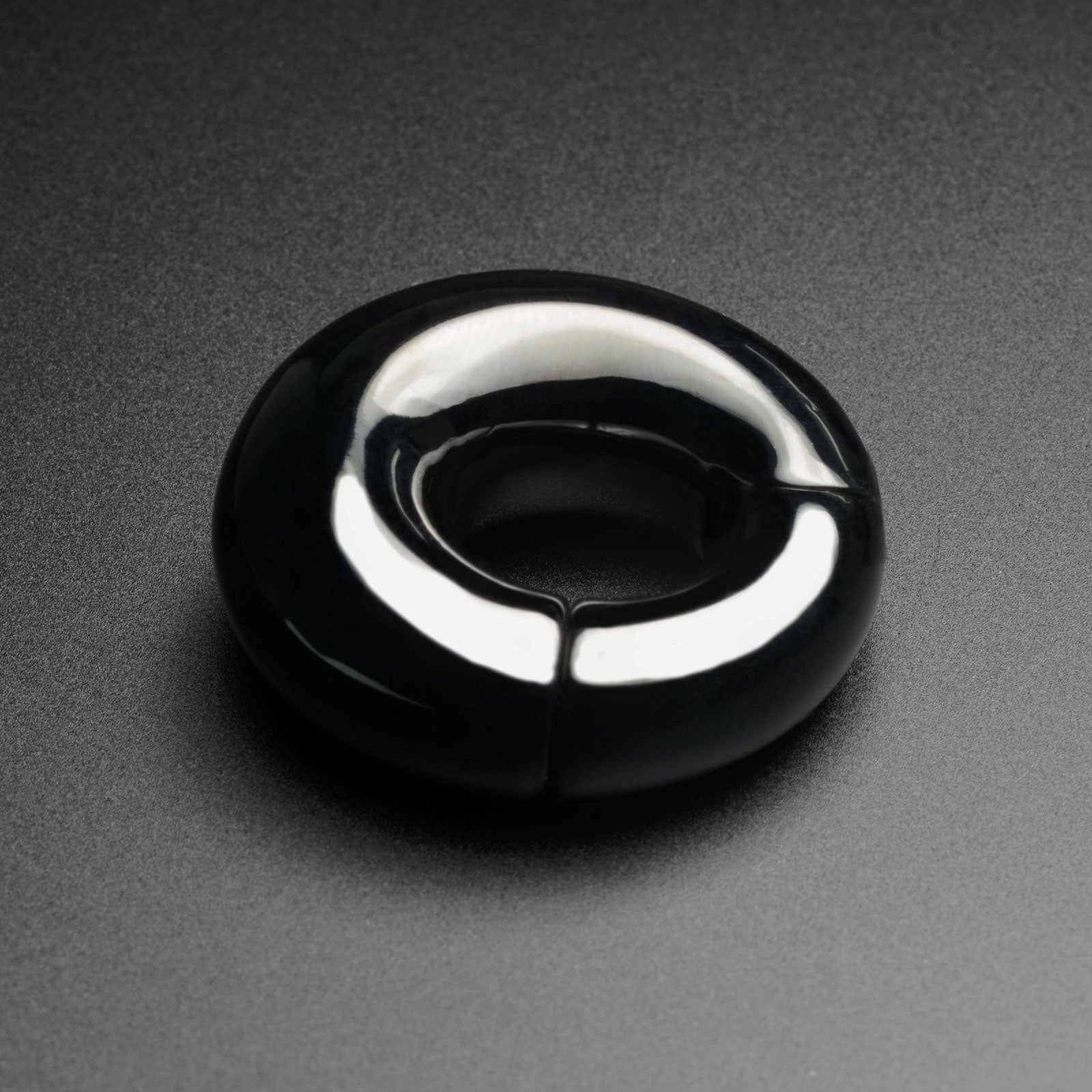 Black PVD Magnetic Circle Ear Weight