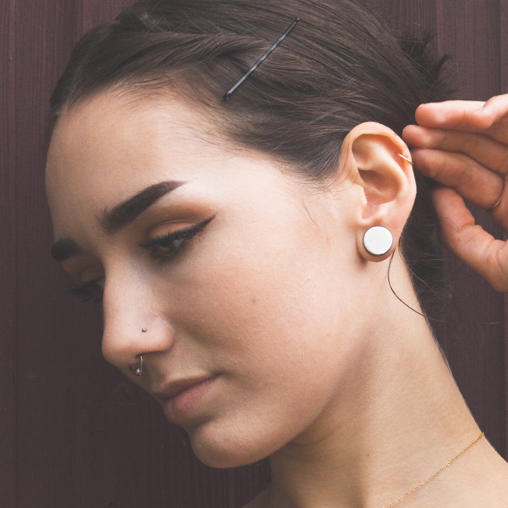 Tri Pierced Hanging BCR Ear Plug Body Jewelry