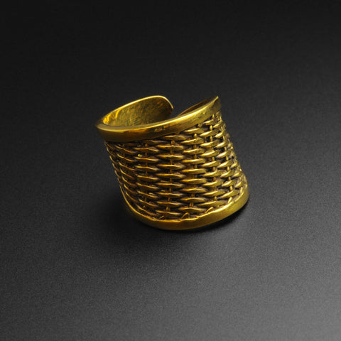 Brass Weave Ring