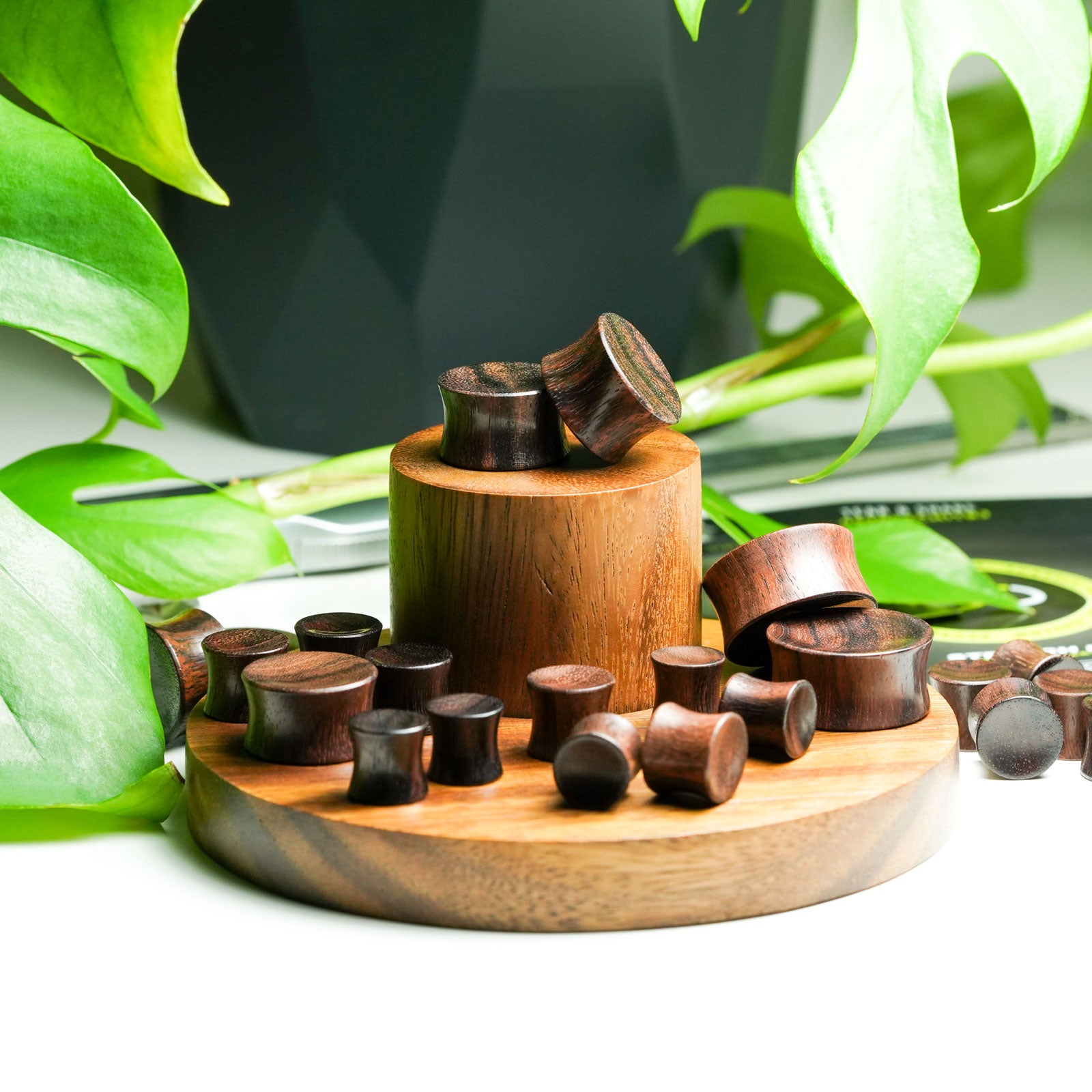 Sono Wood Double Flare Concave Plug Groupshot