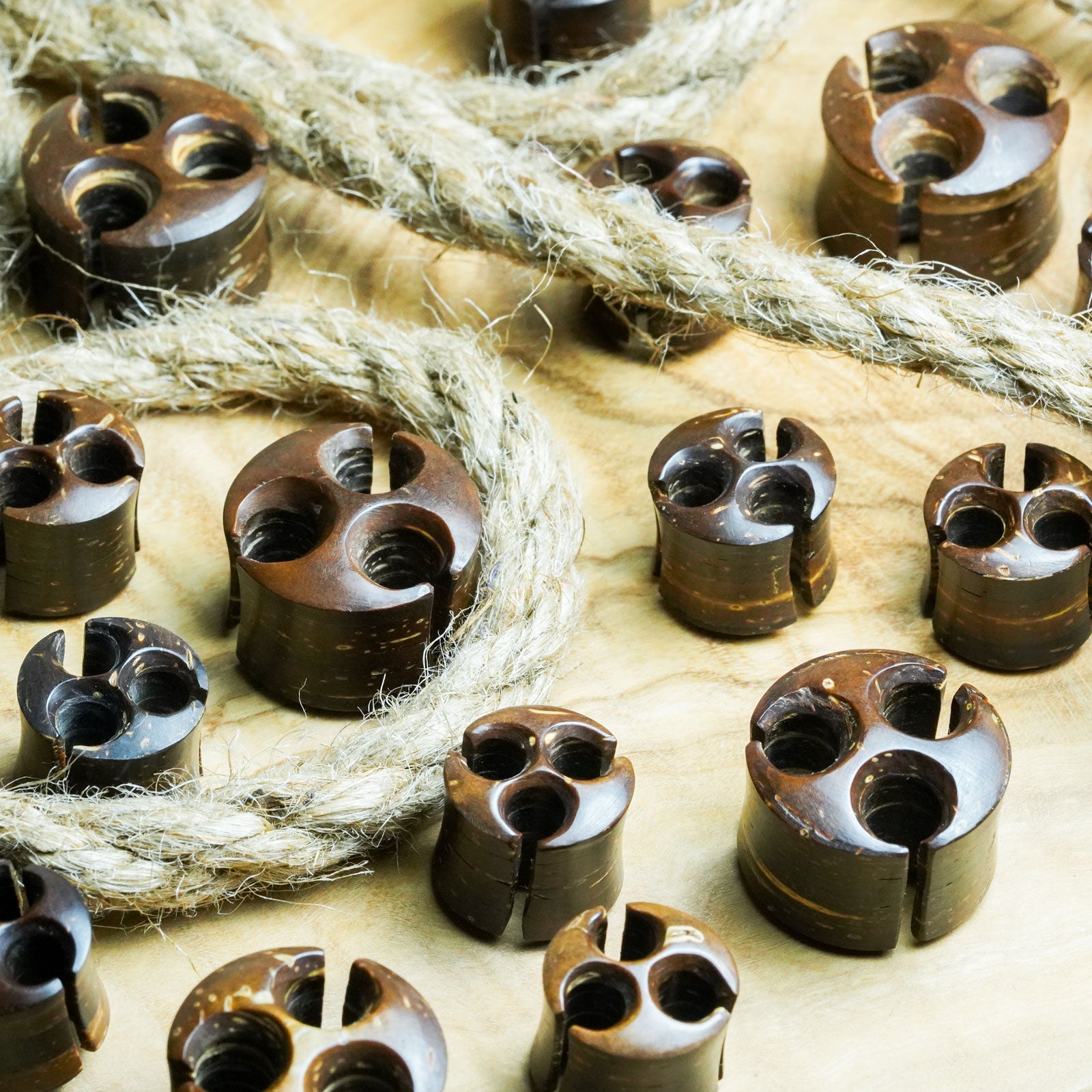 Coconut Shell Double Flare viking Plug Group Shot