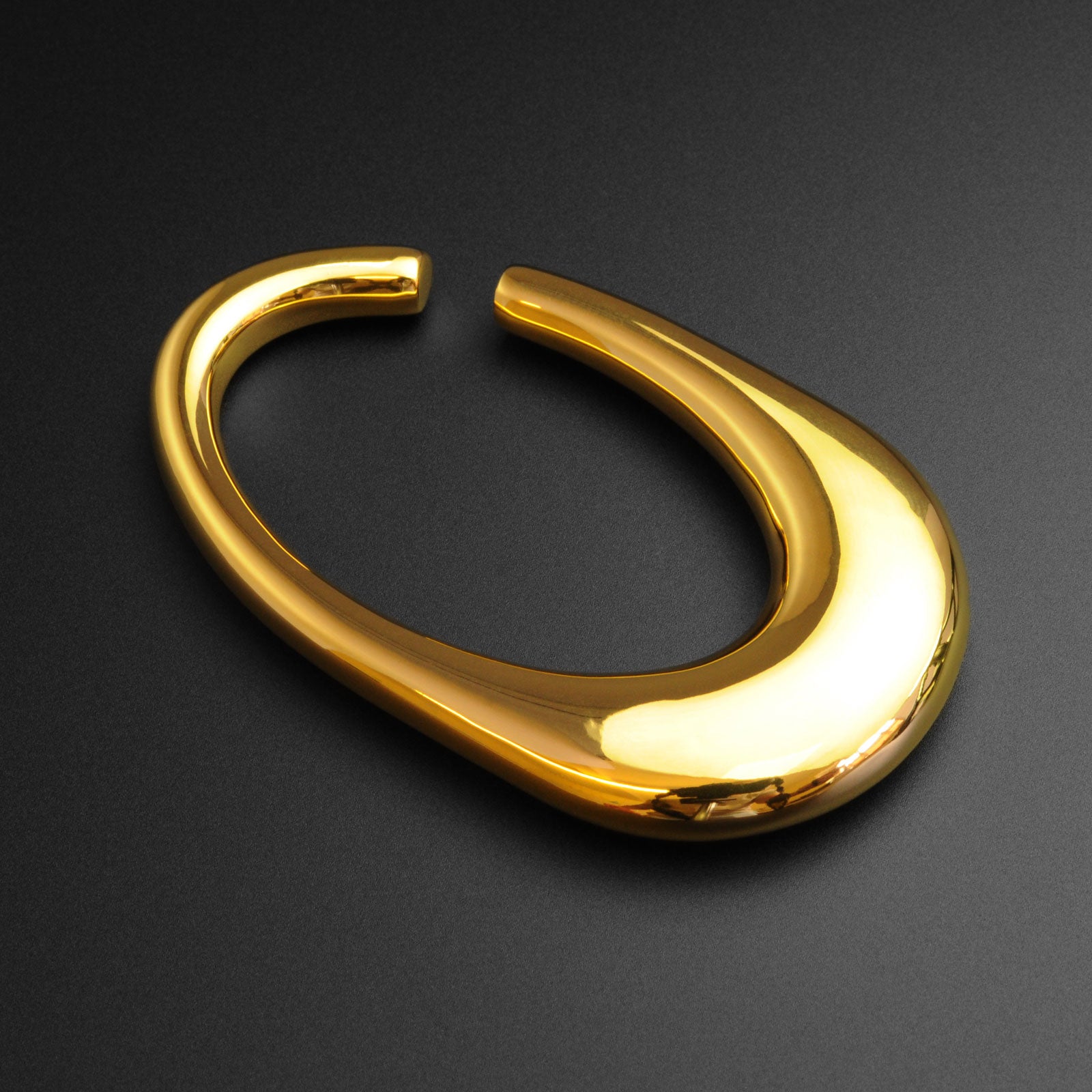 Oval Gold PVD Surgical Steel Ear Weight