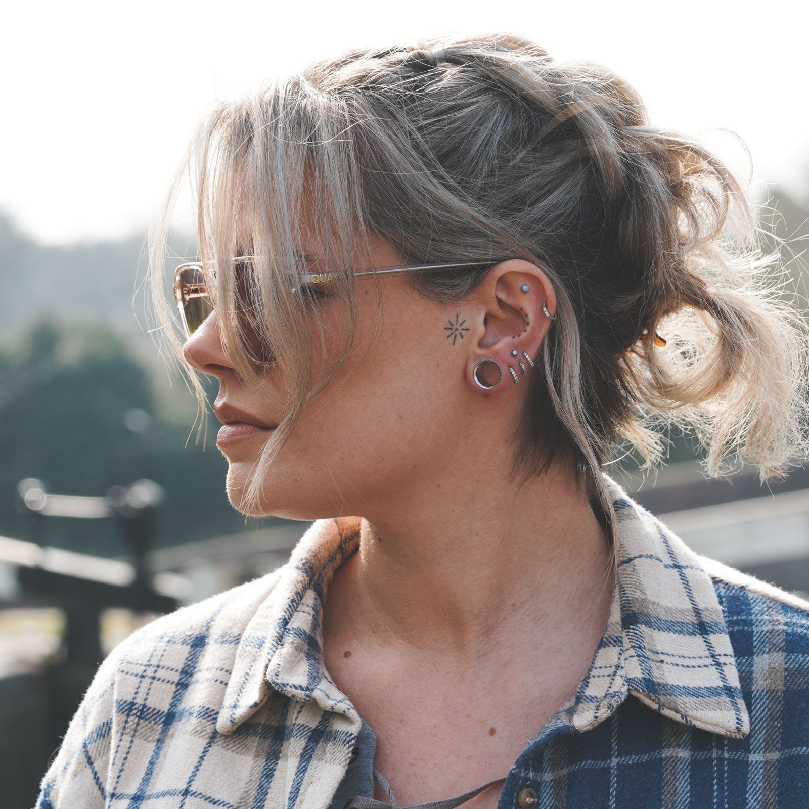 Surgical Steel Double Flare Tunnel Model Shot