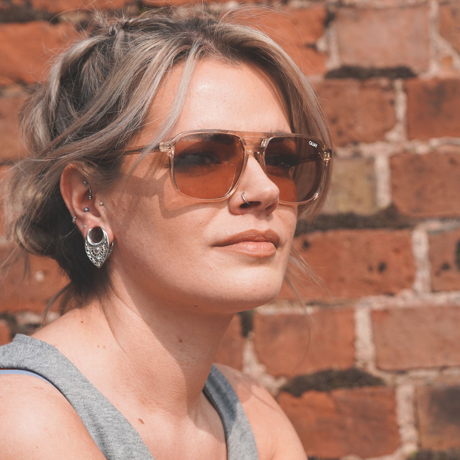 Surgical Steel Regal Shield Saddle Ear Weight Model Shot