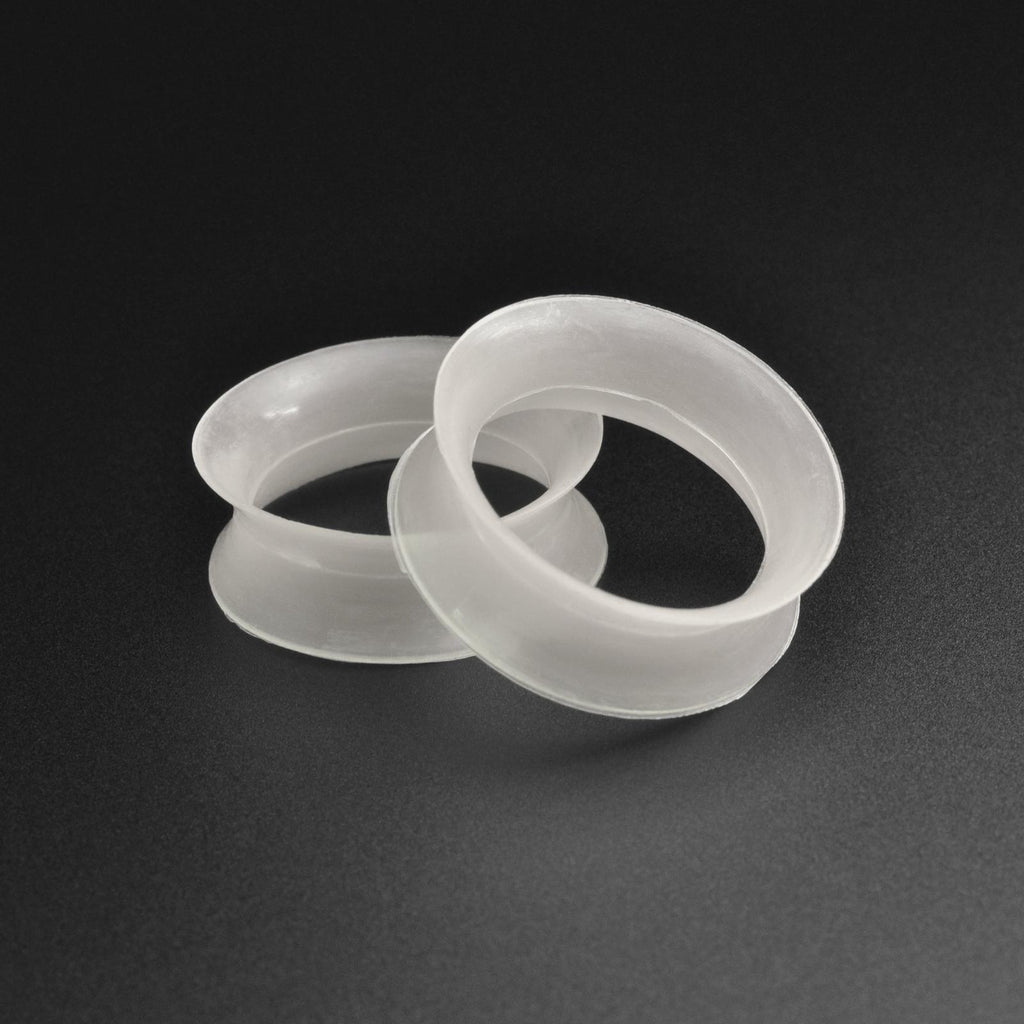 Clear Silicone Double Flare Tunnel