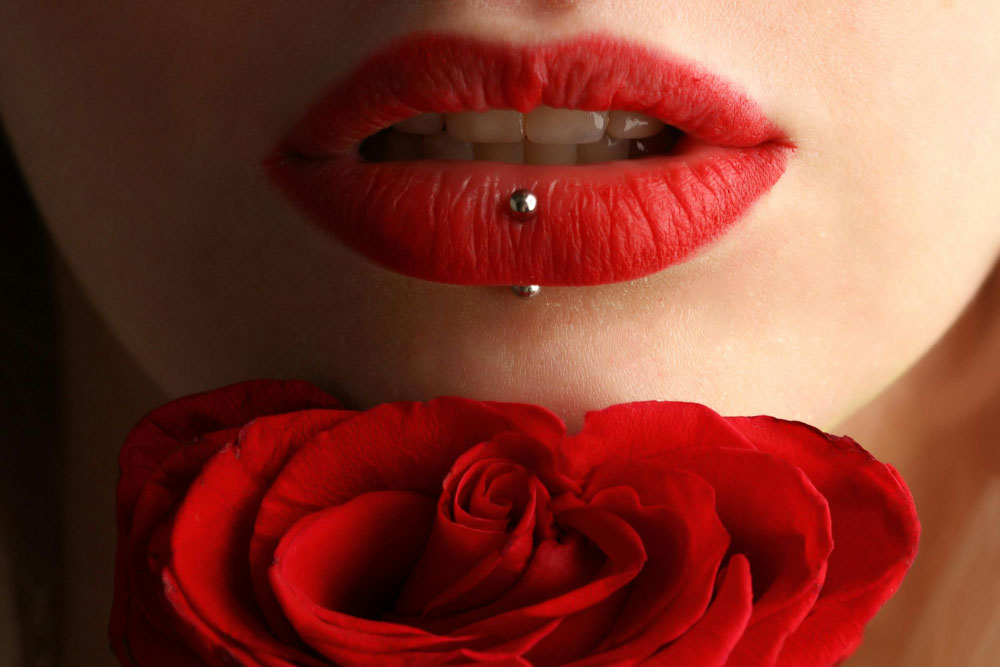 Vertical Labret Piercing