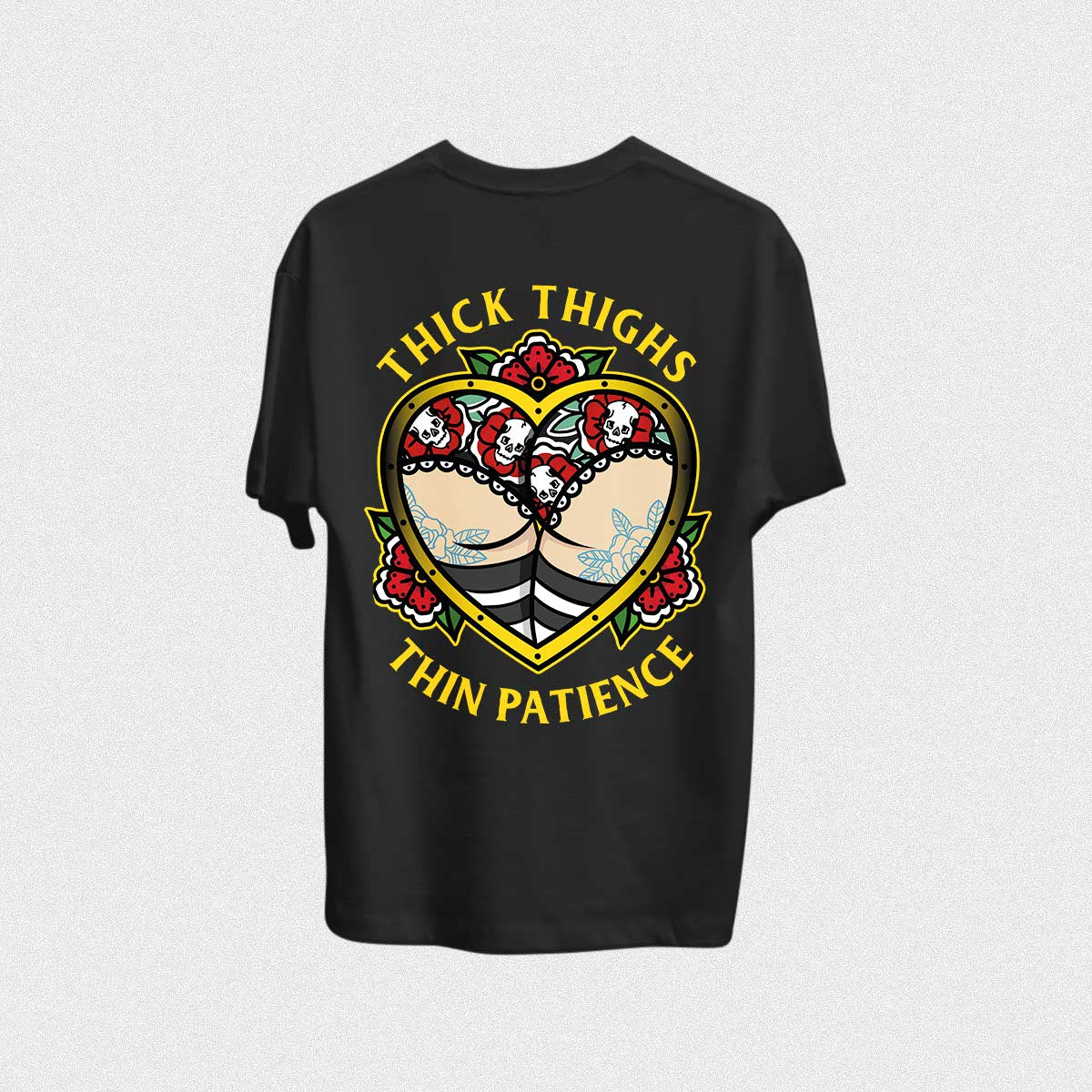 Thick Thighs Thin Patience T-Shirt - Black