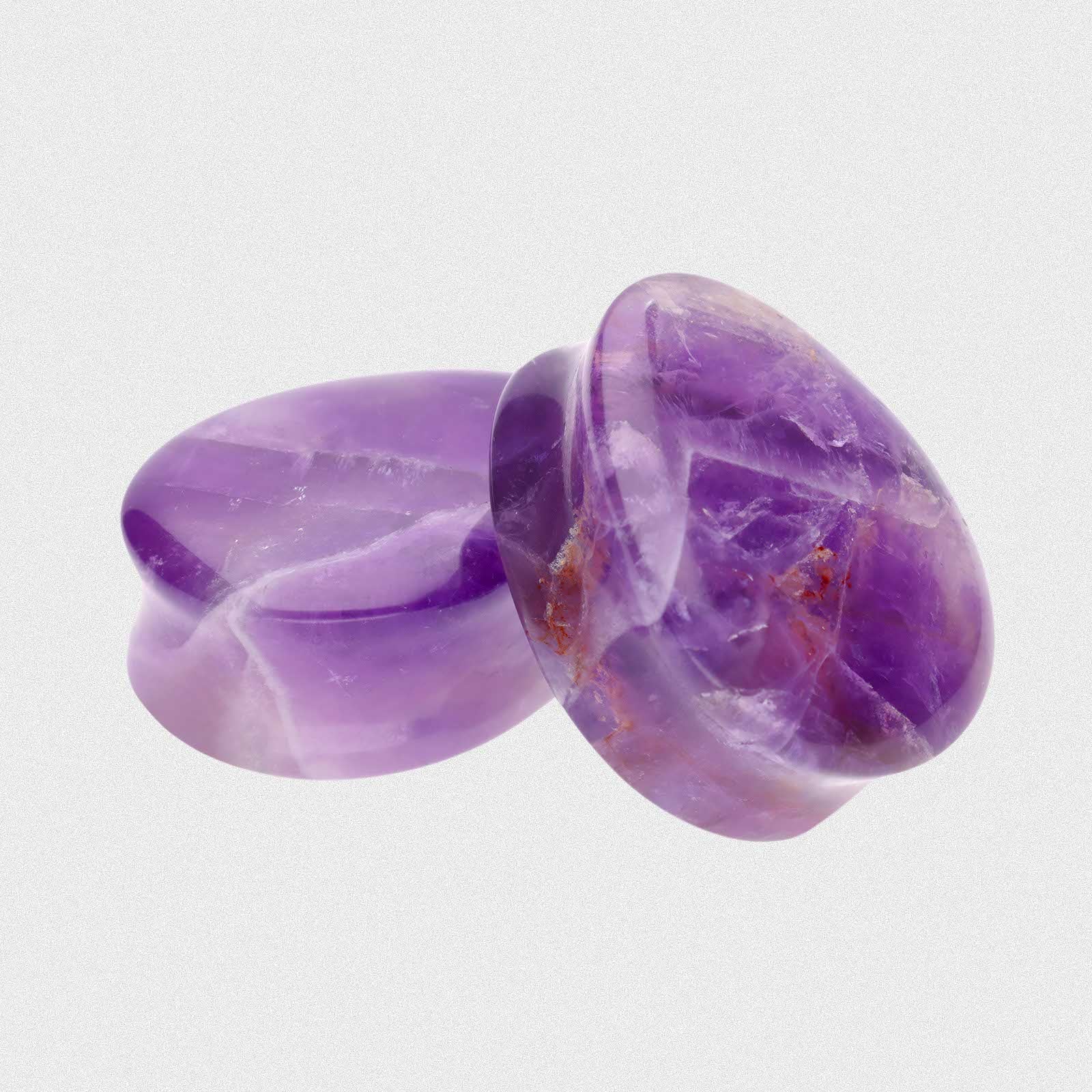 Amethyst Double Flare Teardrop Plug