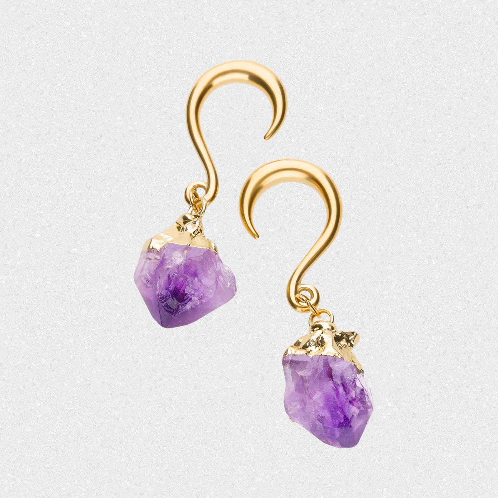 Amethyst & Gold PVD Surgical Steel Mini Ear Weight