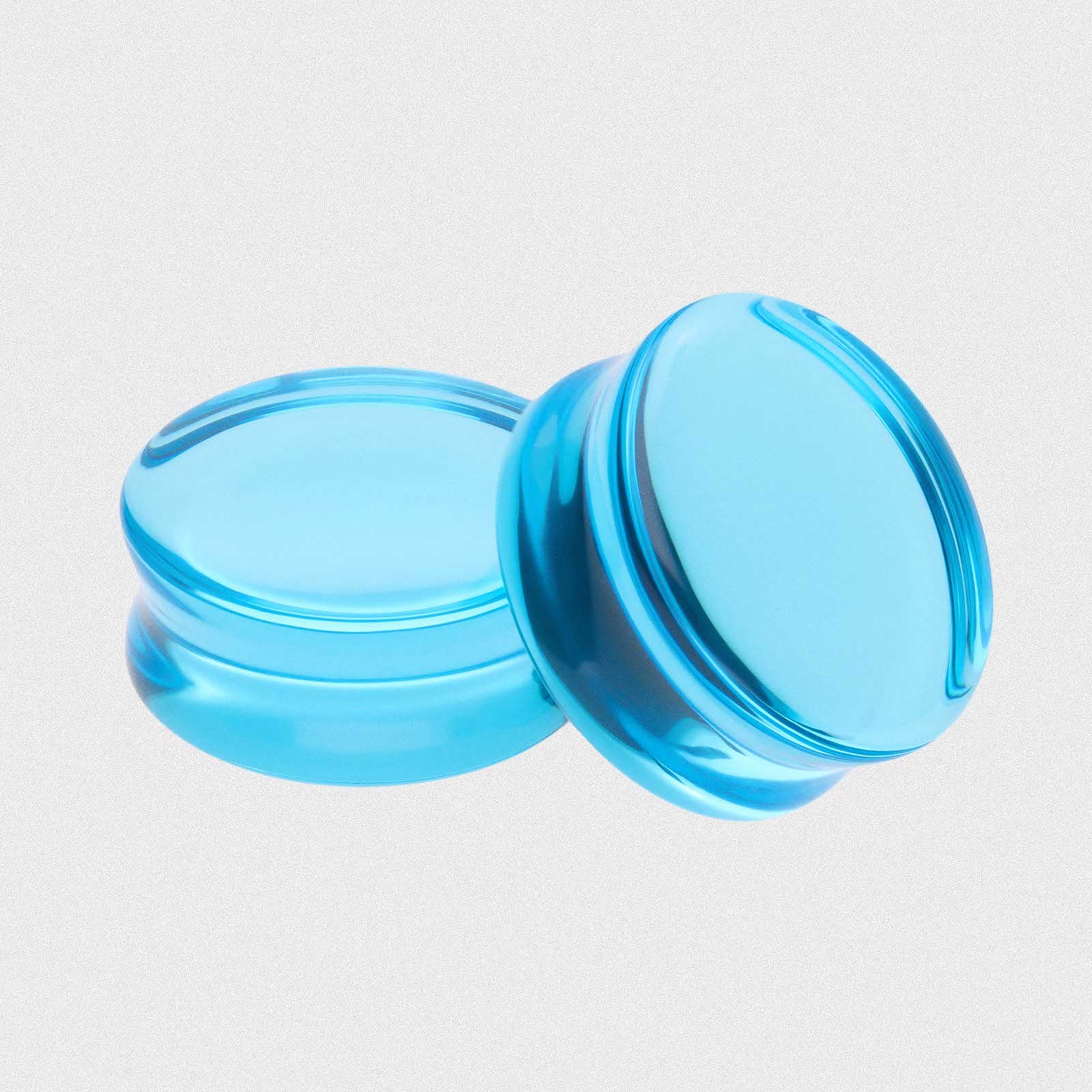 Aqua Glass Double Flare Convex Plug