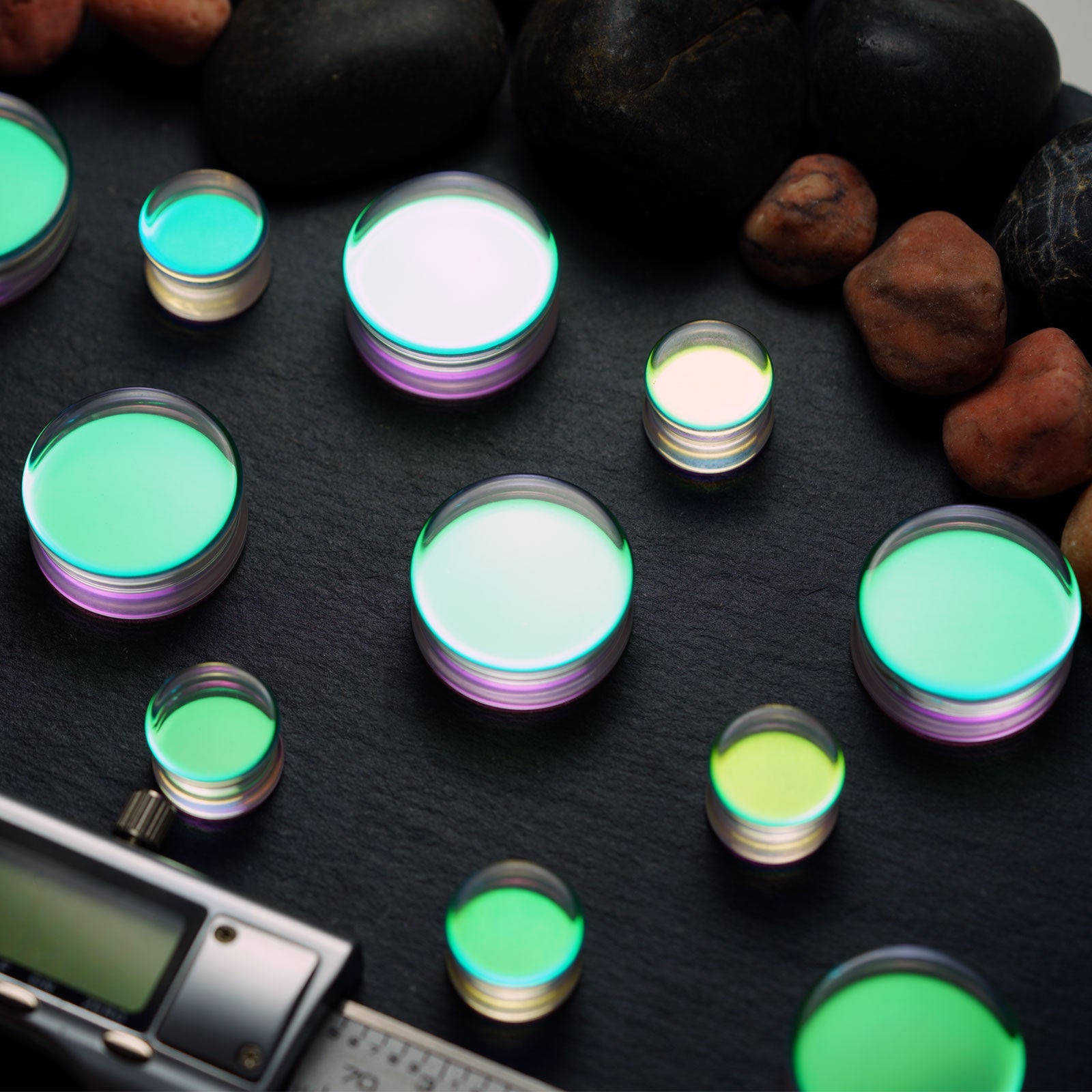 Aurora Glass Double Flare Plug Group Shot