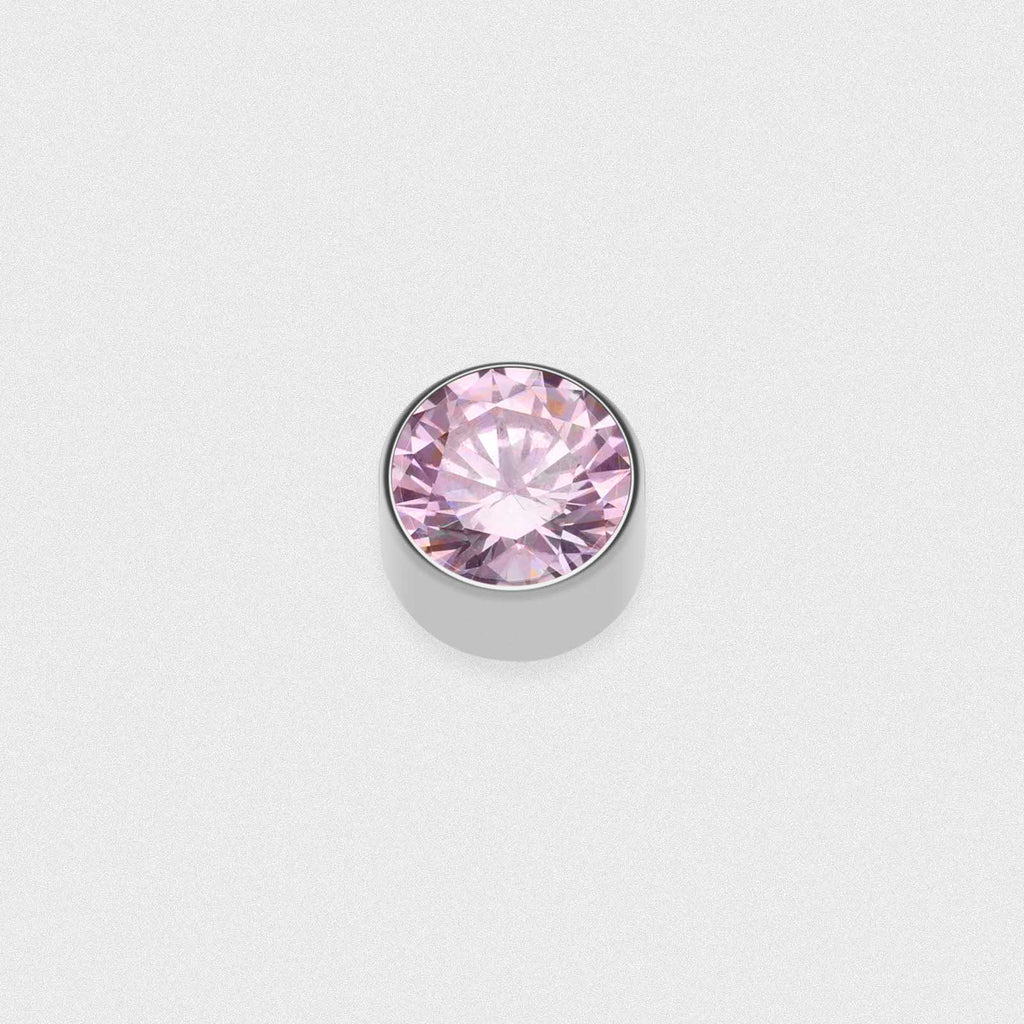 Bejewelled Pink Stud Titanium Threaded Top | Threaded Jewellery | SIBJ