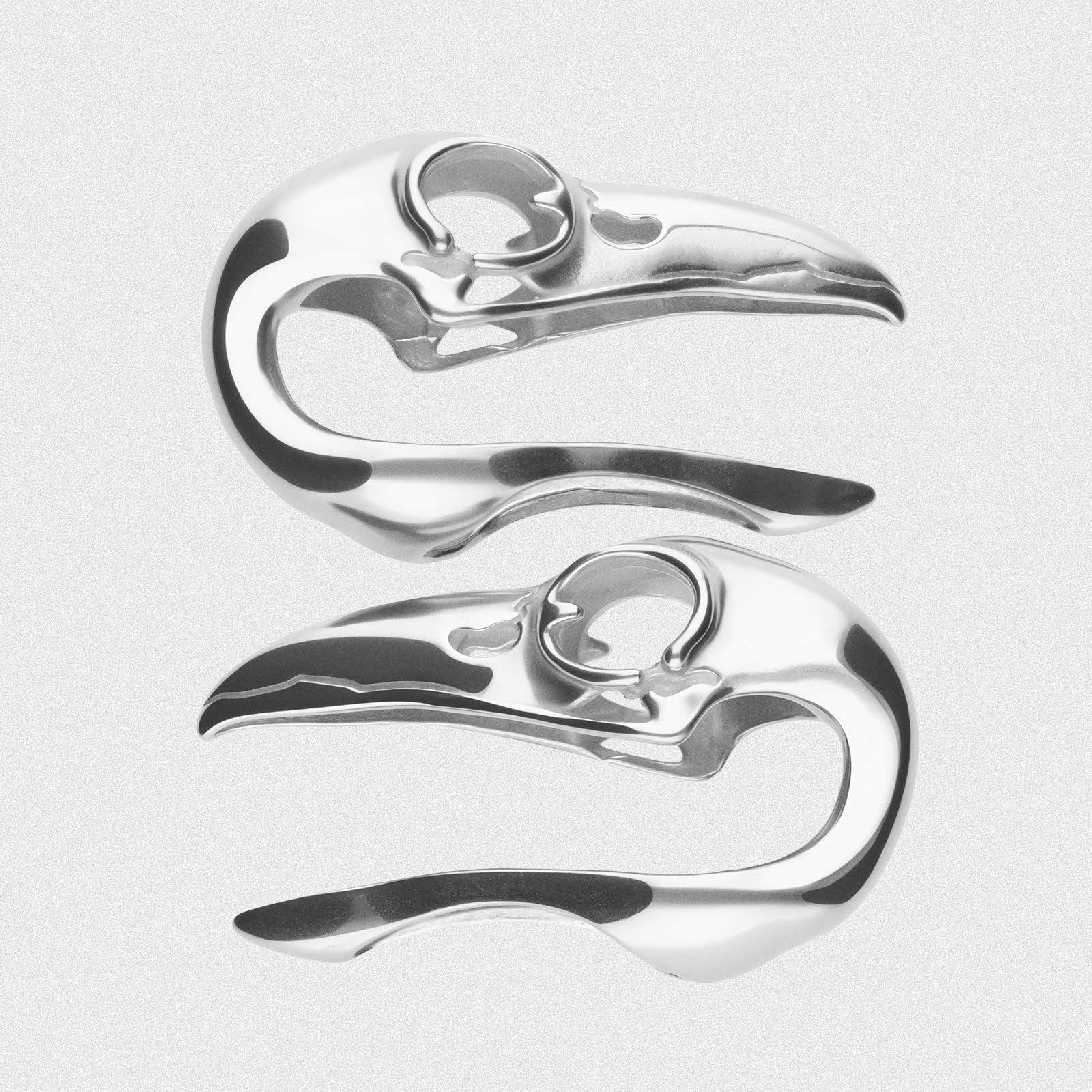 Bird Skull Surgical Steel Ear Weight