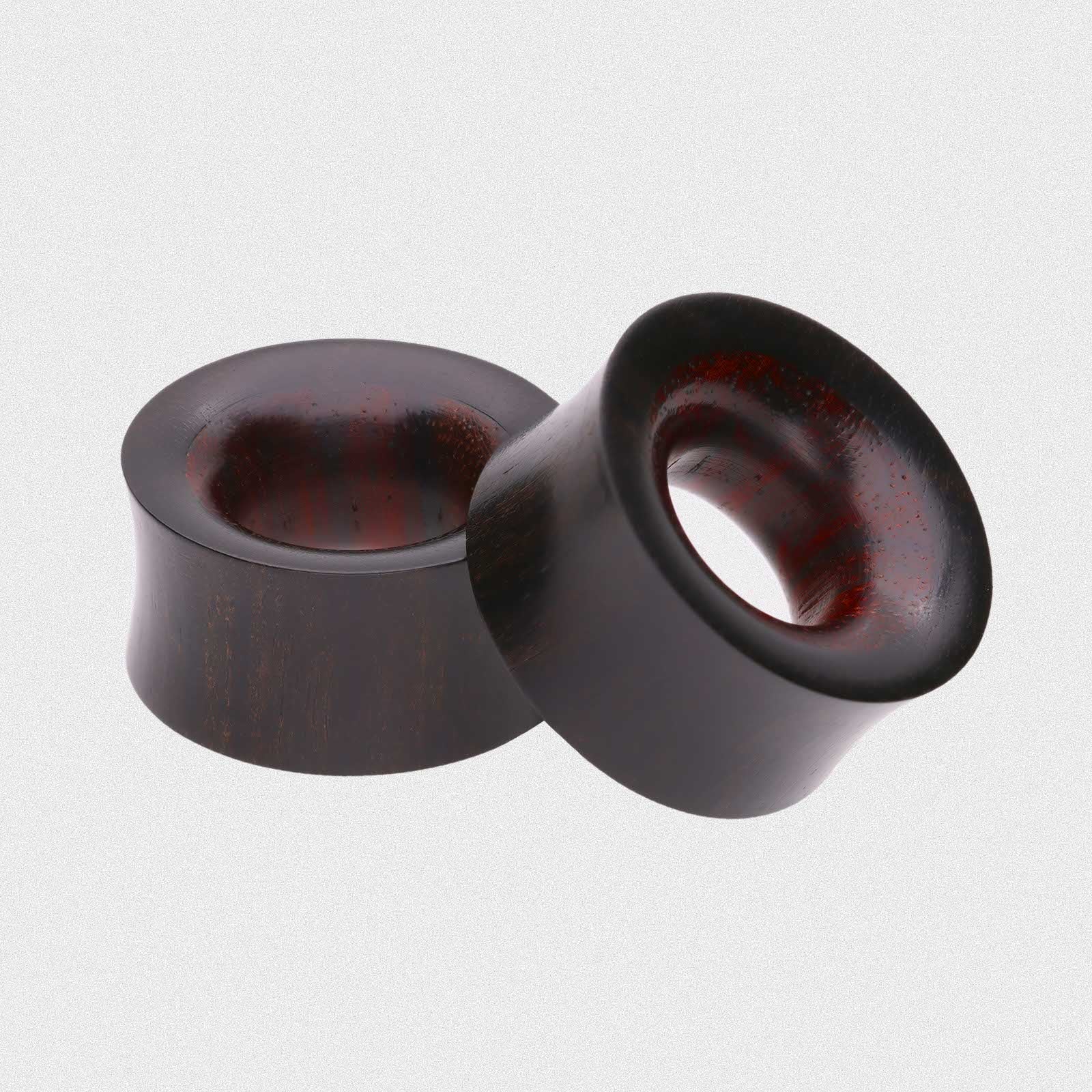 Black Areng Wood Double Flare Concave Tunnel With Sono Wood Inlay