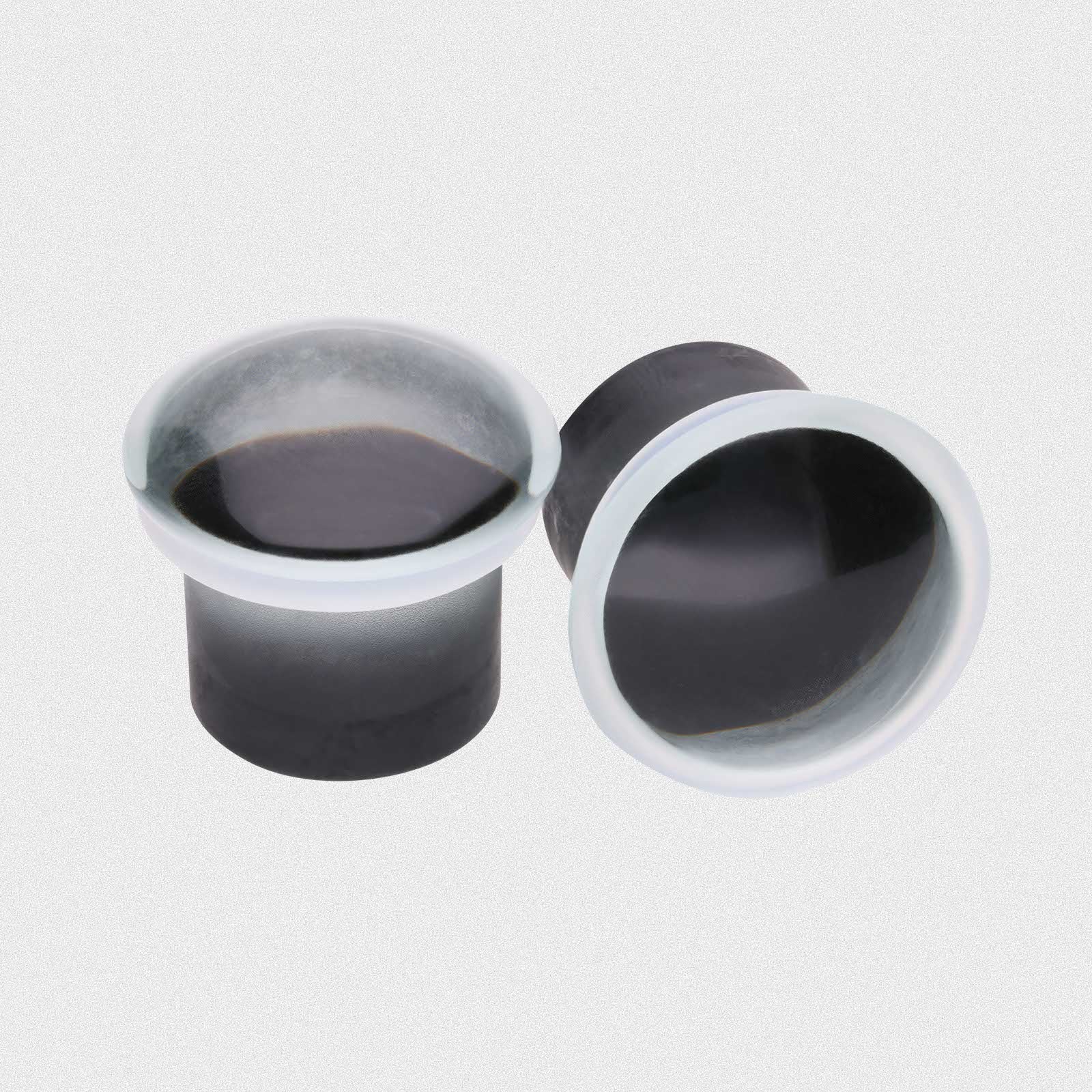 Black Backed Glass Single Flare Convex Plug