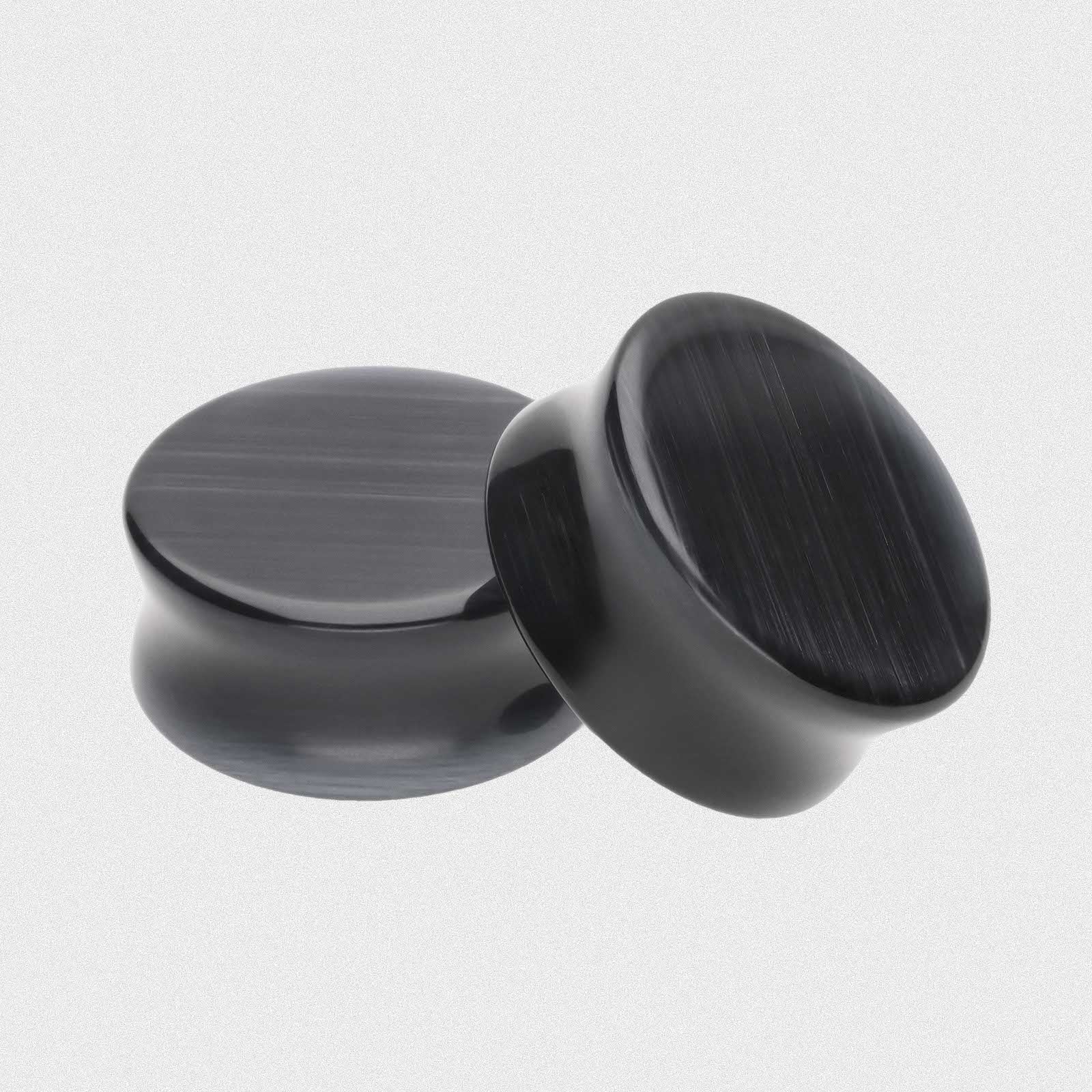 Black Cat's Eye Glass Double Flare Plug