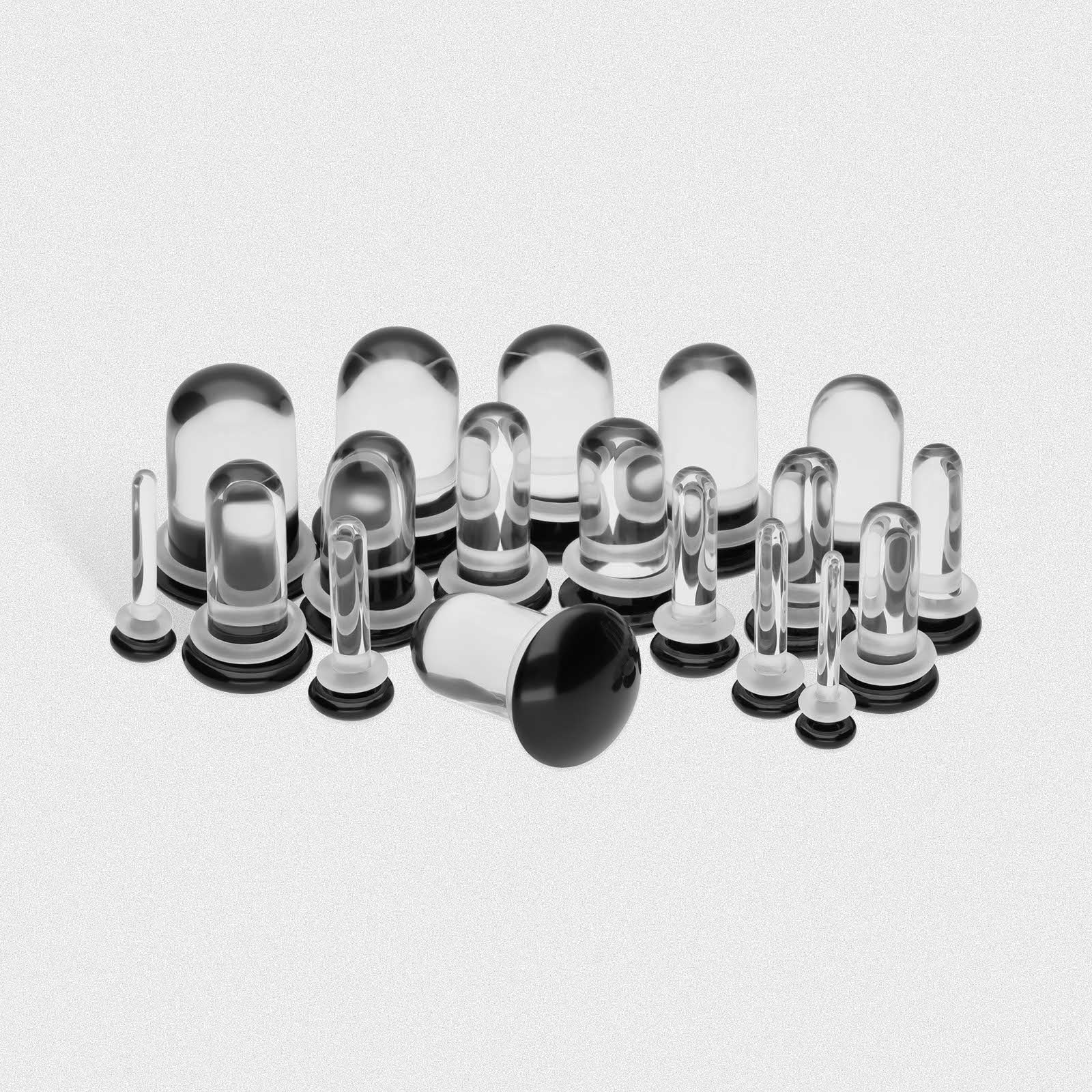 16g-00g Steel Ear Stretching Kit – Tapers & Tunnels, 316L Surgical Steel – Zaya Body Jewelry