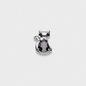 Black Jewelled Cat Titanium Threaded Top