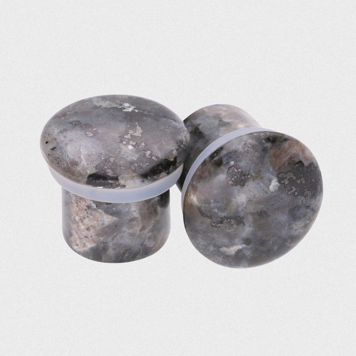 Black Labradorite Single Flare Convex Stone Plug