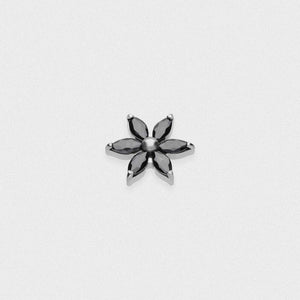 Black Marquise Flower Titanium Threaded Top