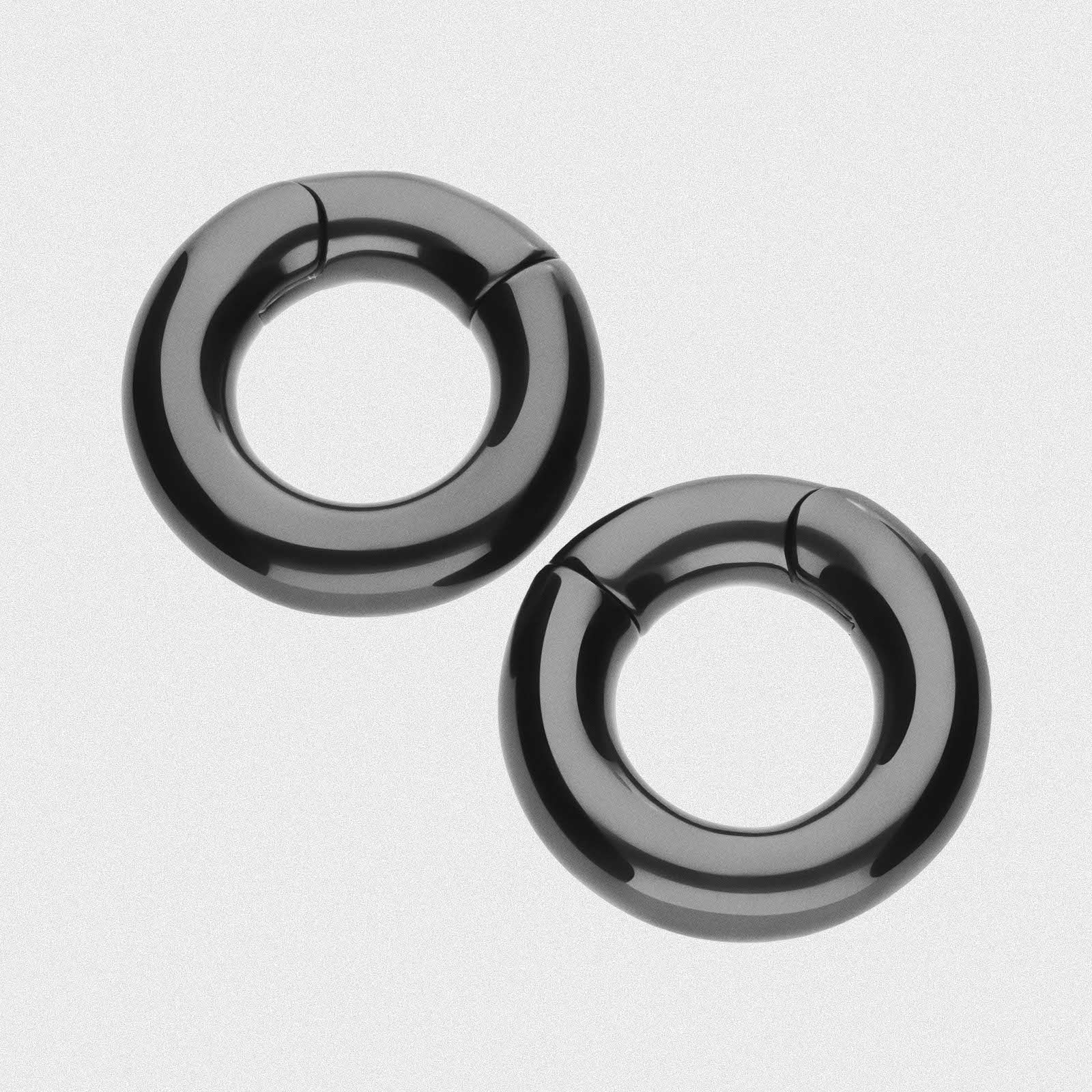 Black PVD Magnetic Hoop Ear Weight